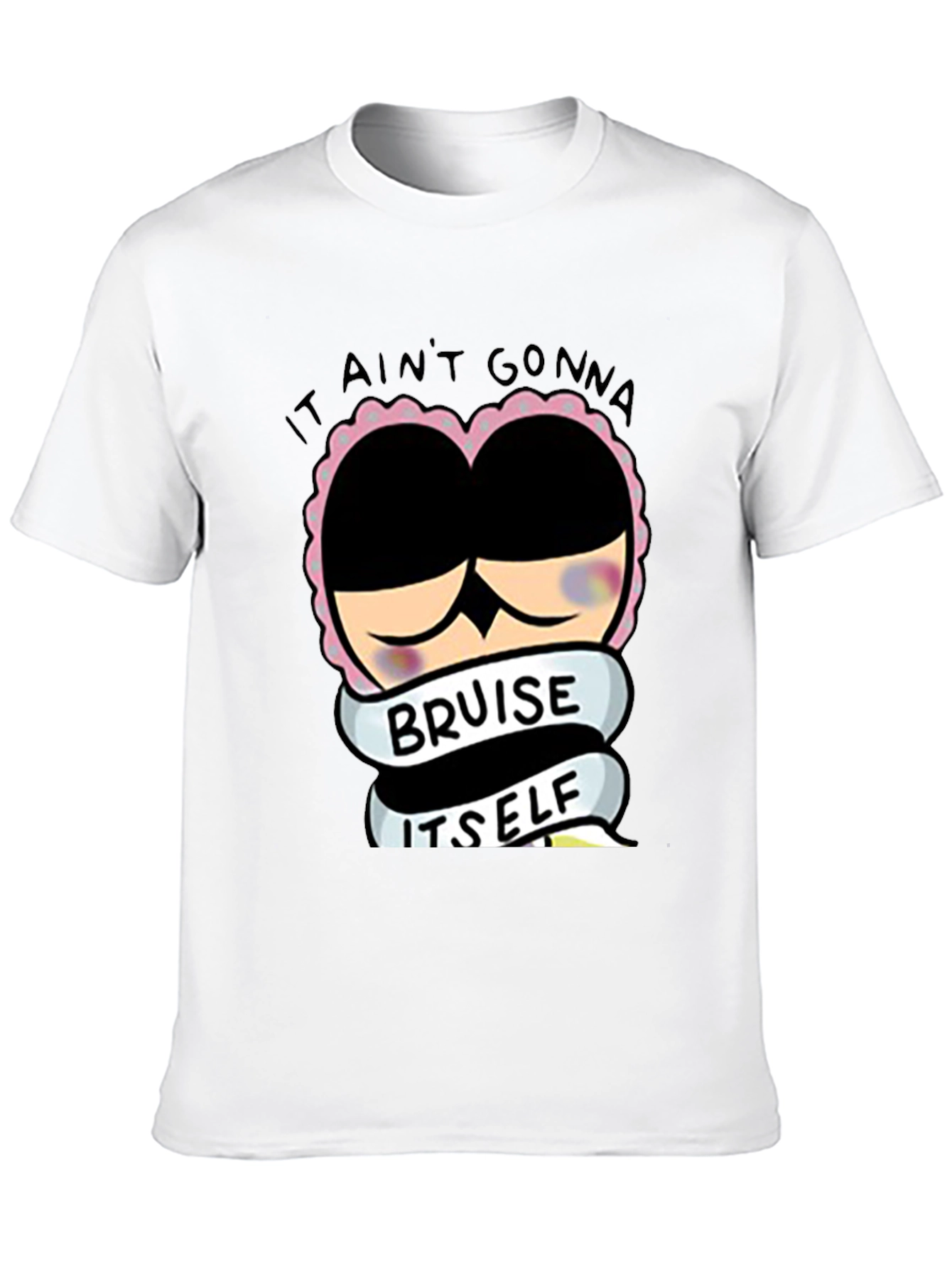Black Funny Bruise Itself T-Shirt view 10