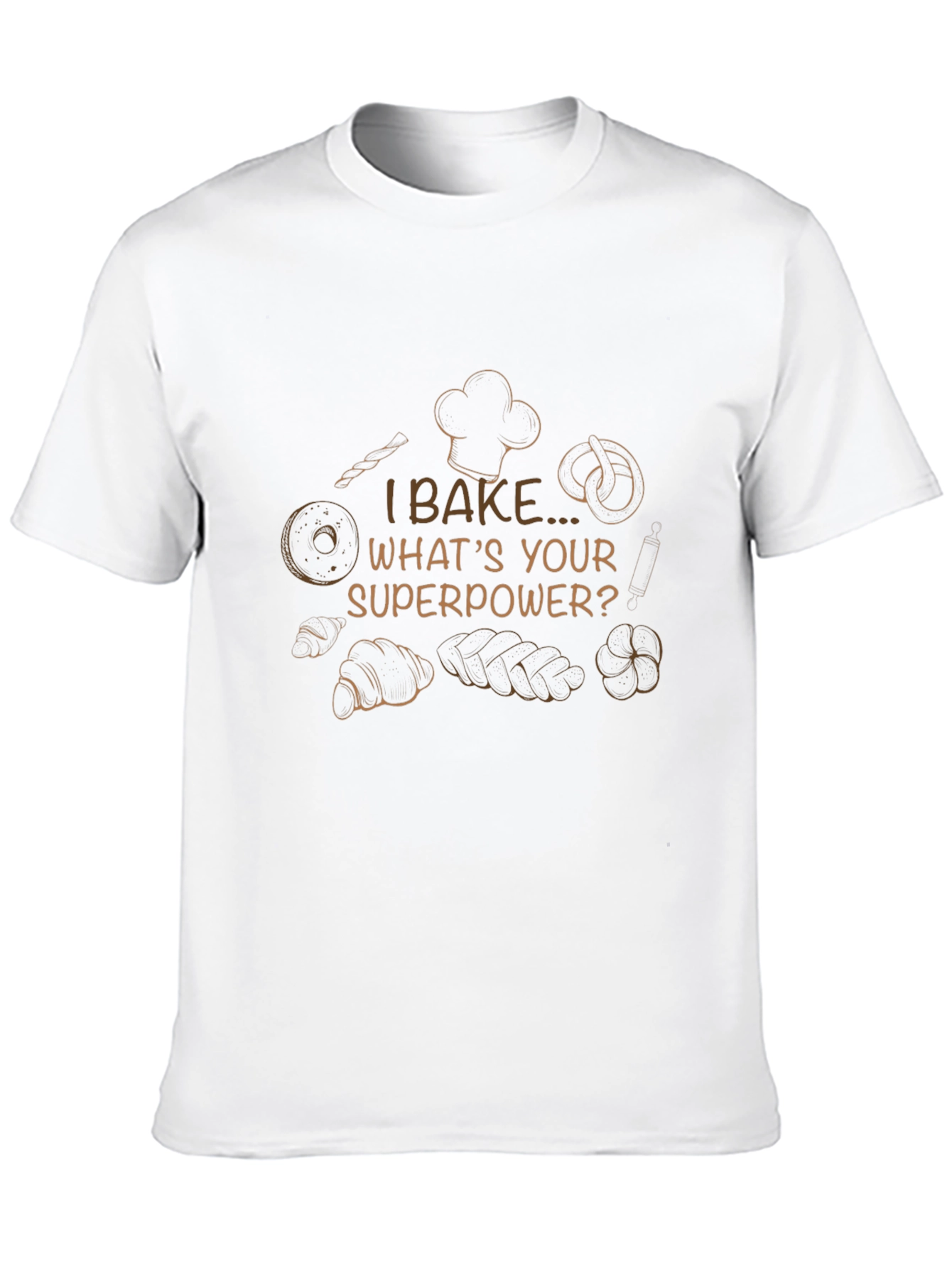 Black I Bake What's Your Superpower? T-Shirt view 10