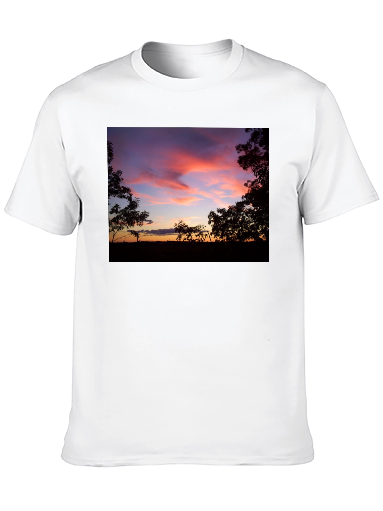 Black Sunset Silhouette Graphic Tee - Soft Cotton Blend view 10