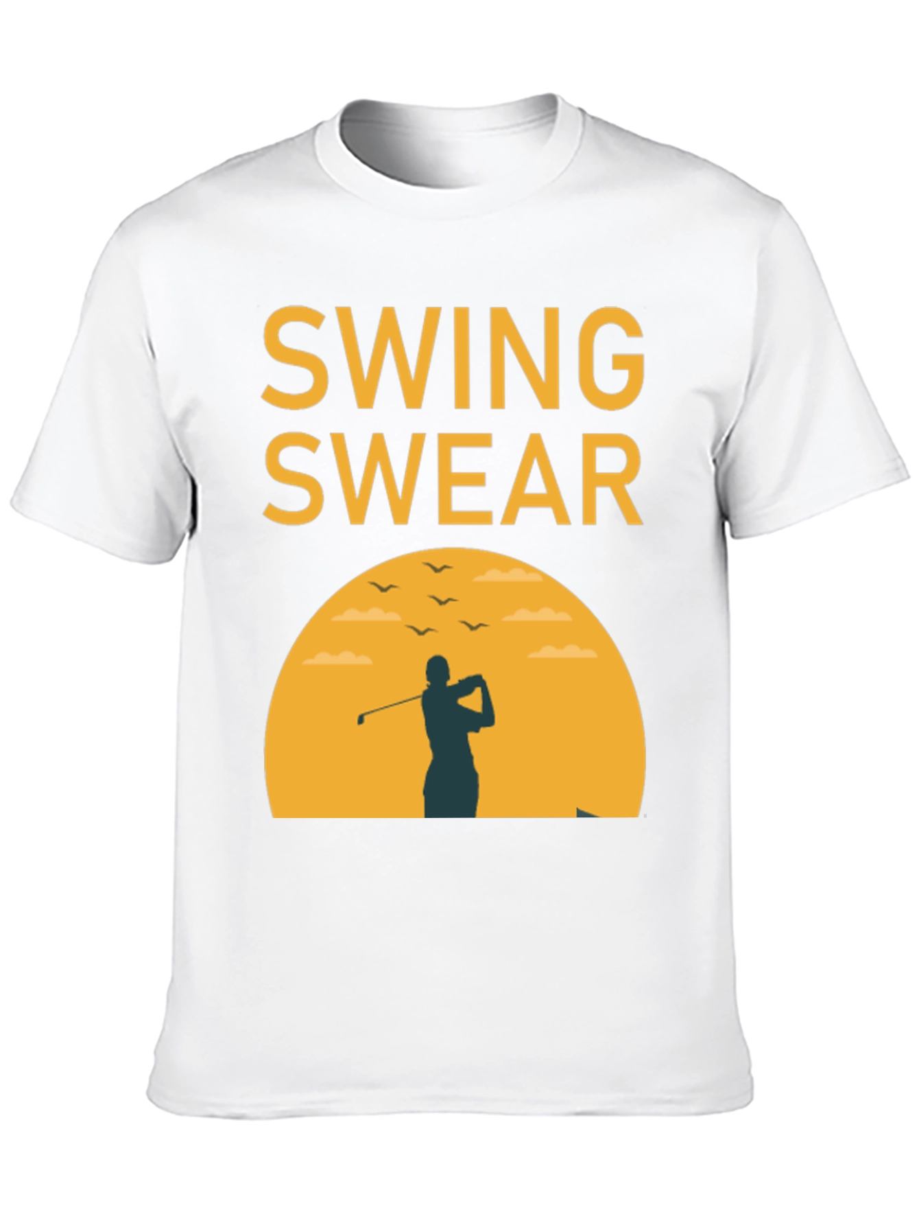 Black Swing Swear Golf T-Shirt view 10
