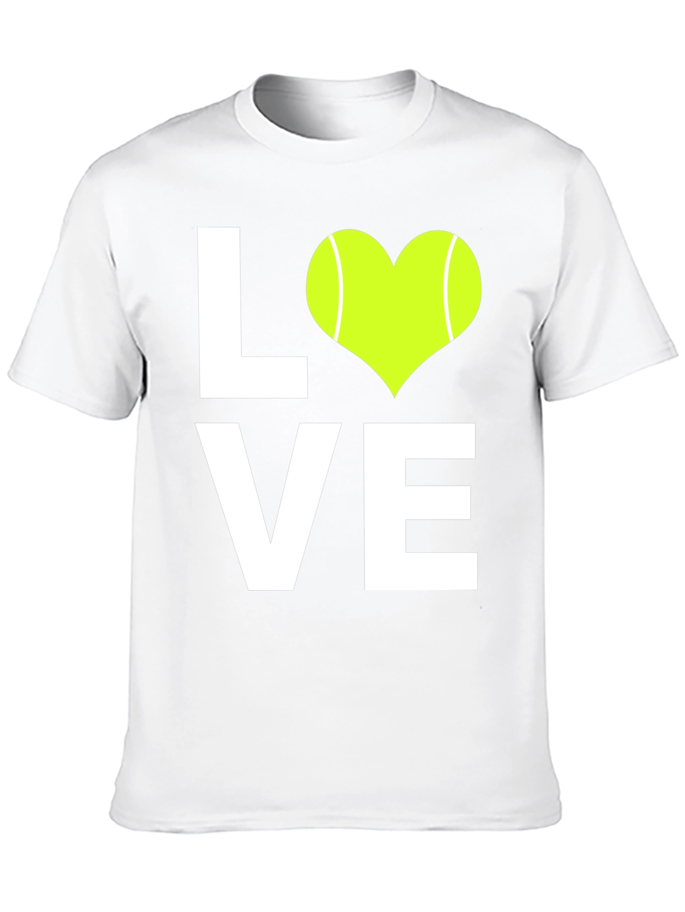 Black Tennis Love T-Shirt - Heart Shaped Ball view 10