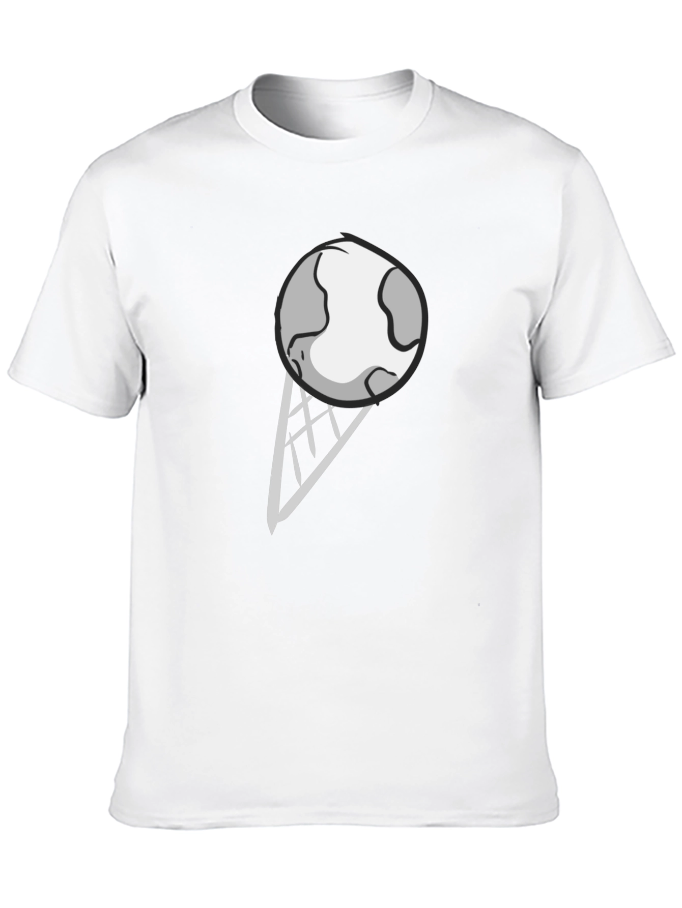 Black Earth Ice Cream Graphic Tee - Novelty Black T-Shirt view 10