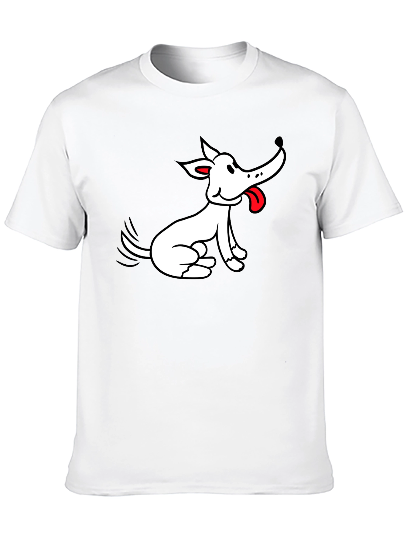 Black Cartoon Dog Graphic Black T-Shirt view 10