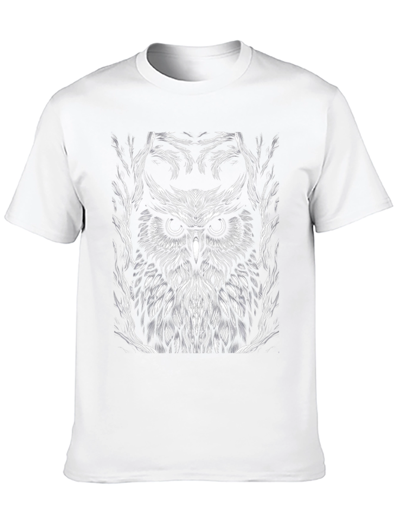Black Owl Graphic Tee - Black Cotton T-Shirt view 10