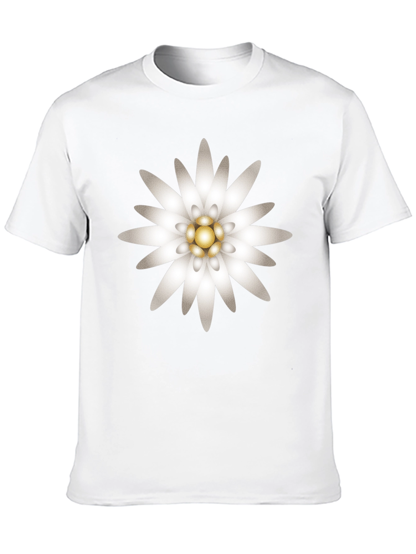 Black Edelweiss Flower Graphic T-Shirt - Black view 10