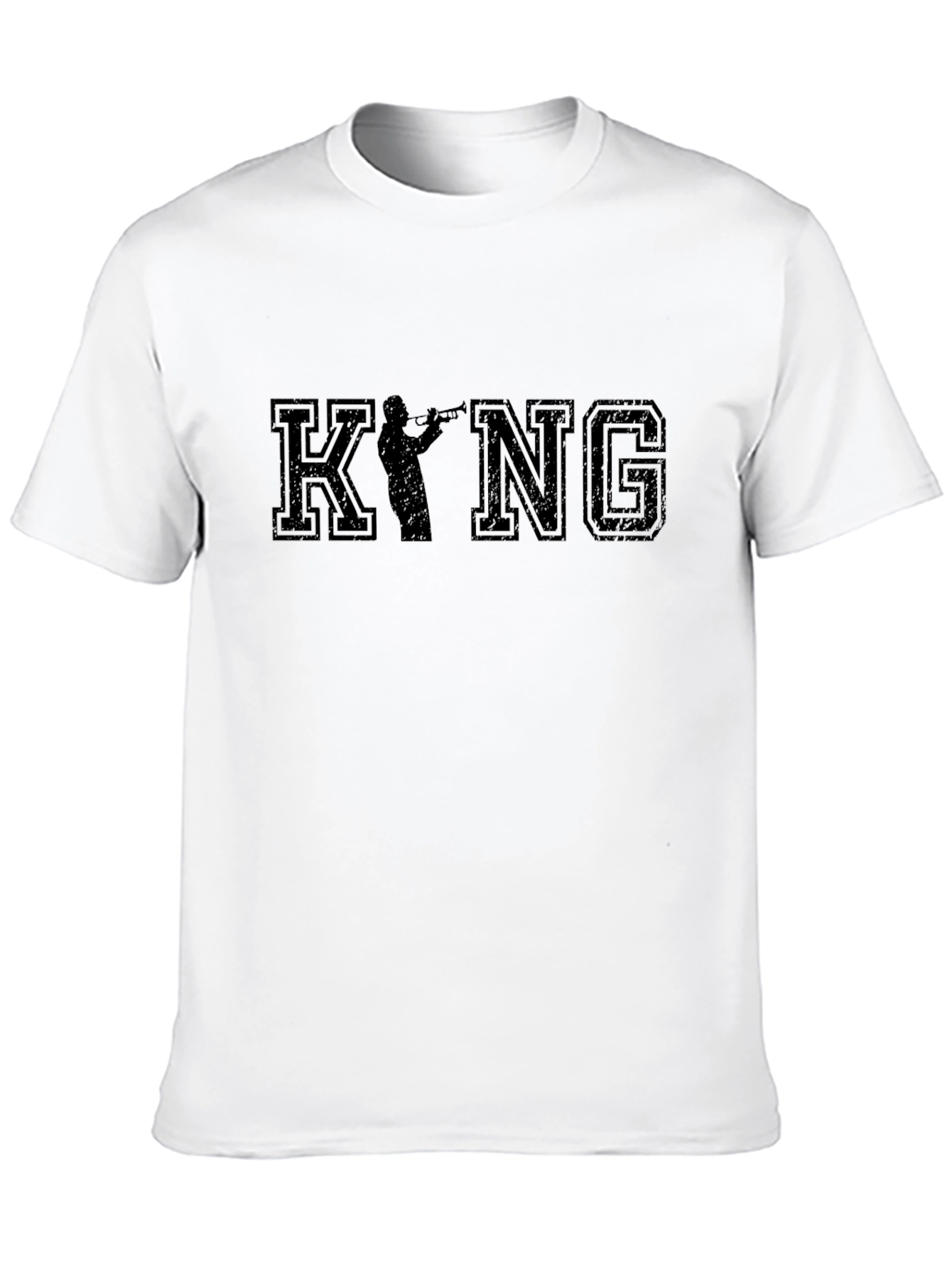 King Trumpet Player Black T-Shirt - 10