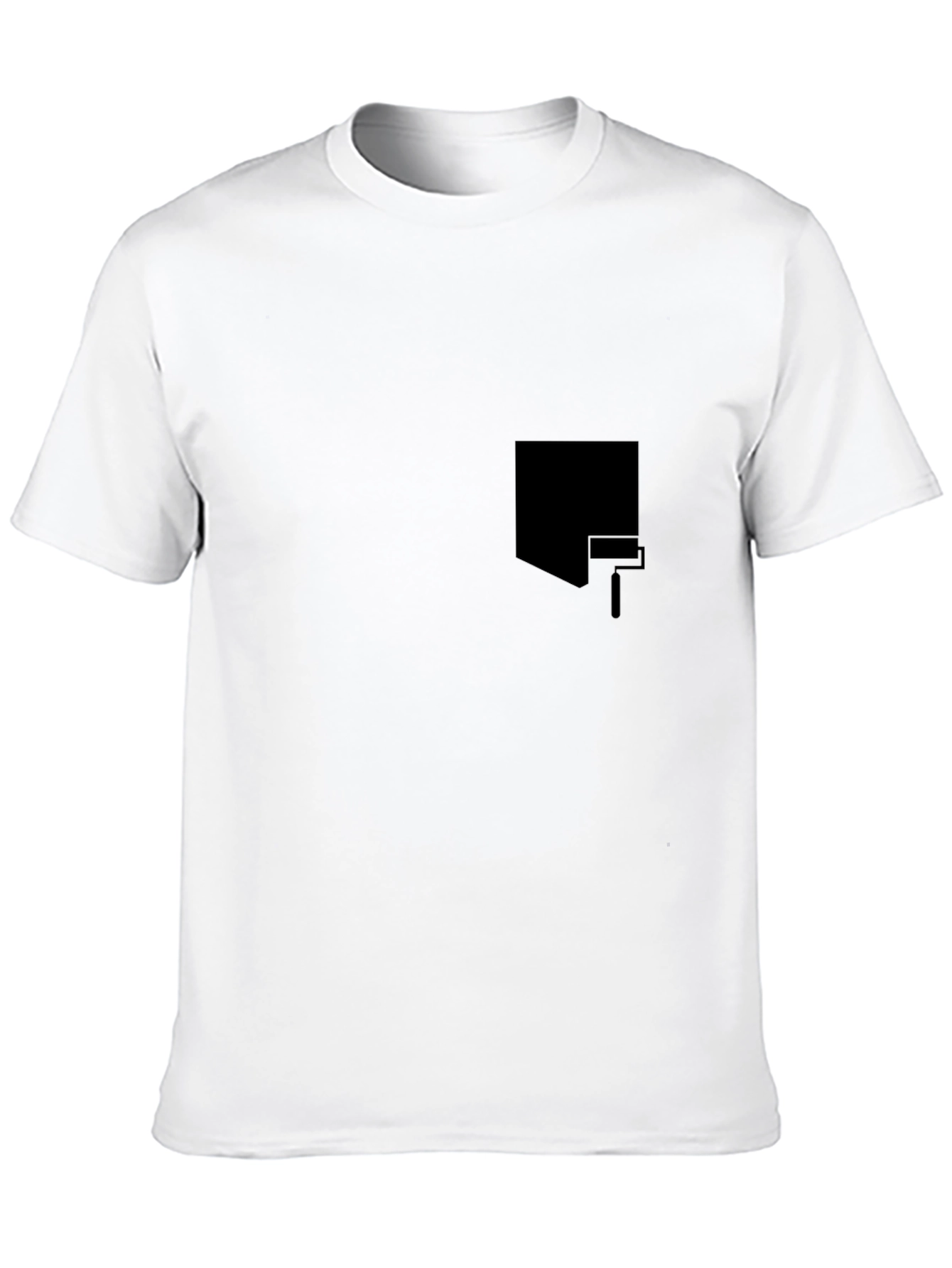 Black Men's Black Graphic Tee - Painter Pocket Design view 10