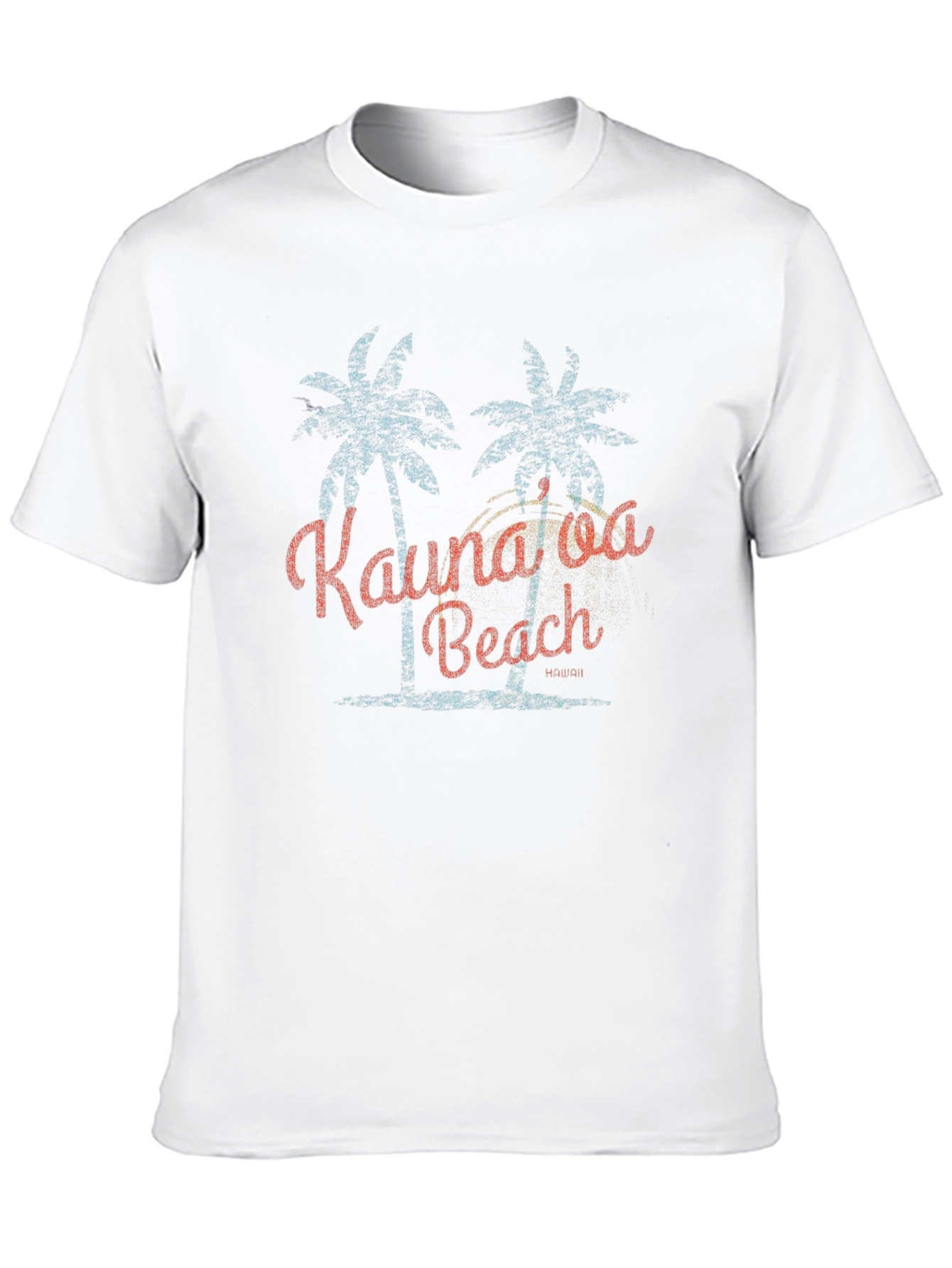 Black Kaunaloa Beach Graphic Tee - Tropical Palm Tree Design view 10