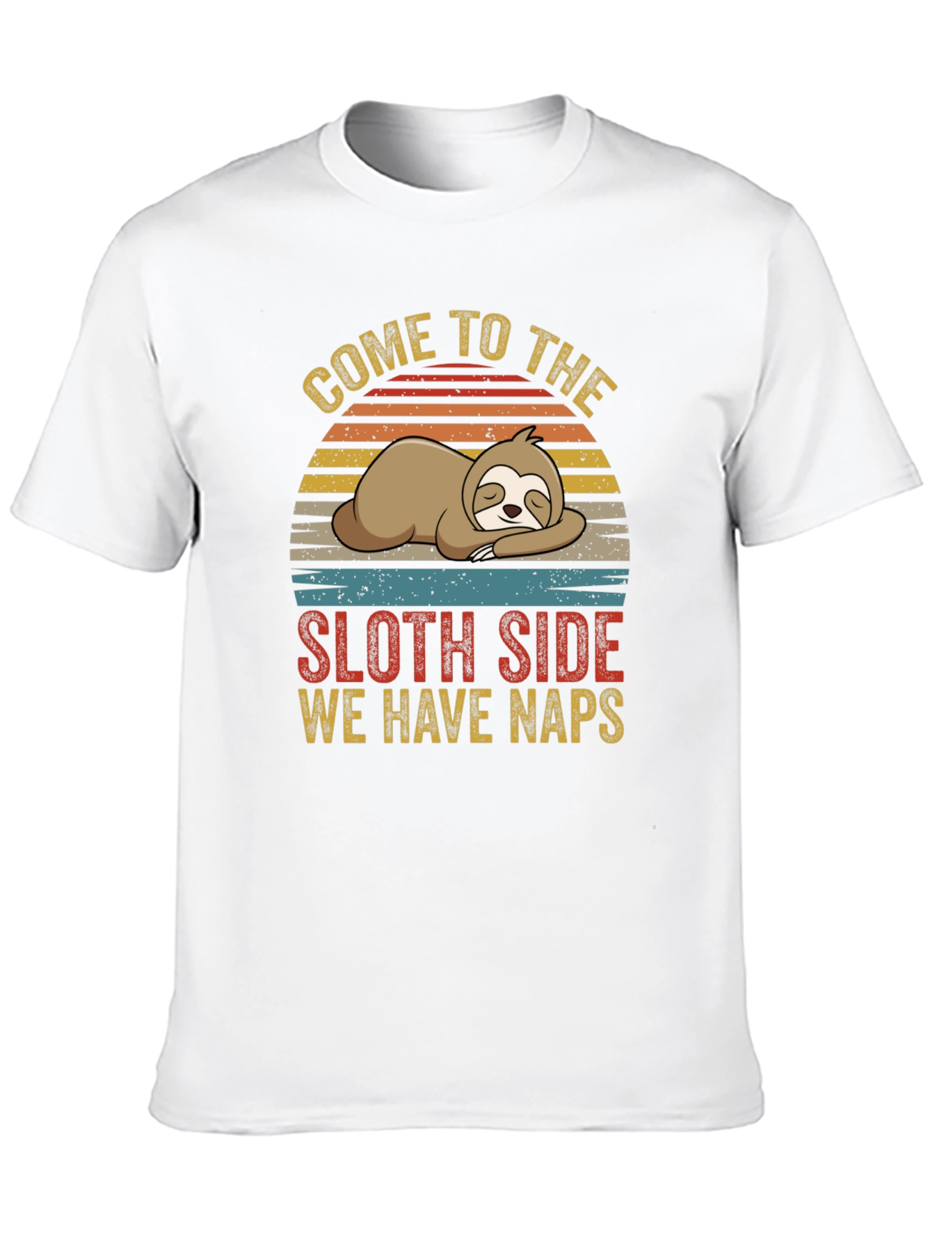 Black Come to the Sloth Side We Have Naps Graphic T-Shirt view 10