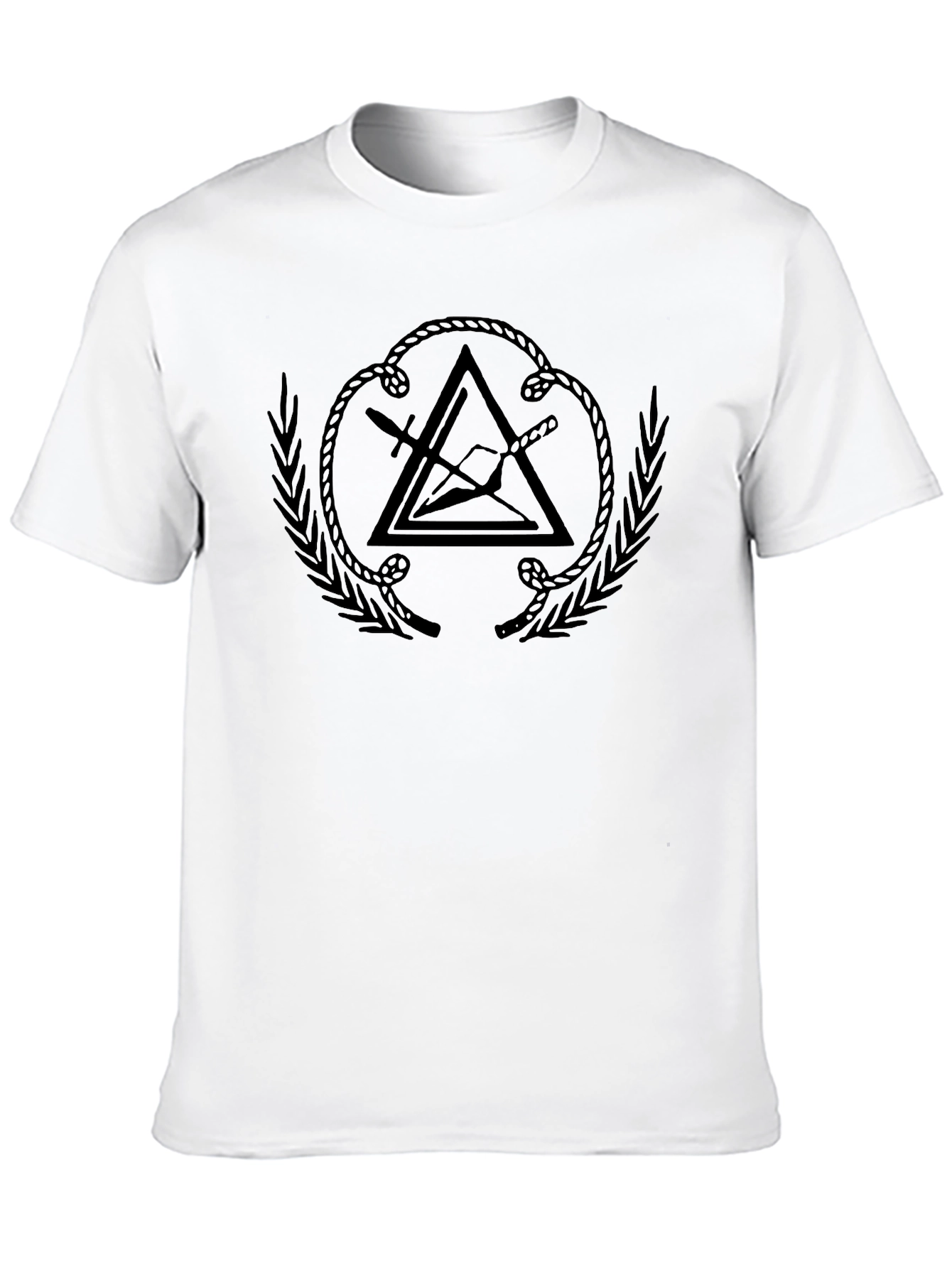 Black Emblem Graphic Black T-Shirt view 10