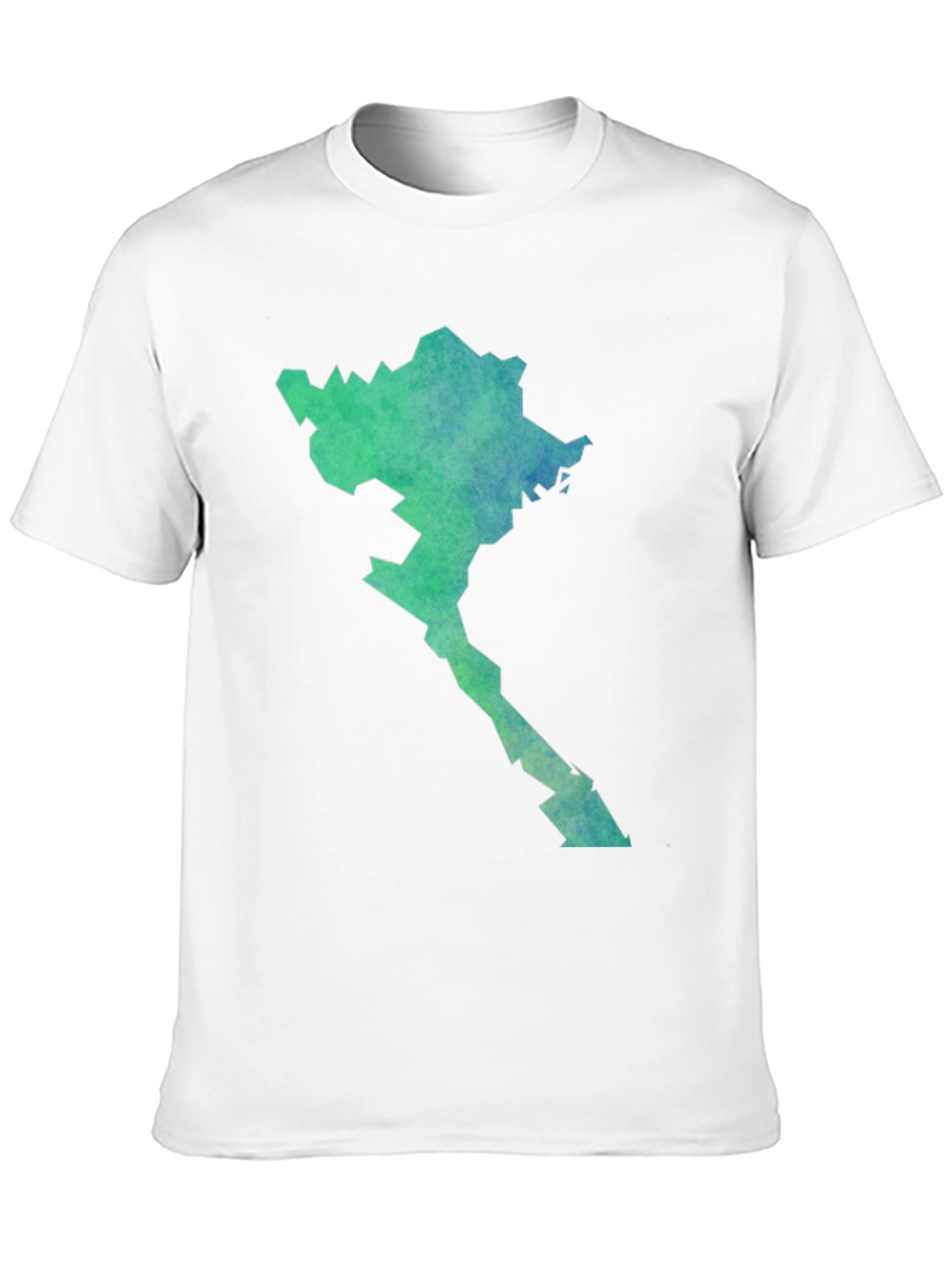 Black Abstract State Graphic Tee - Soft Cotton Blend, Modern Fit view 10