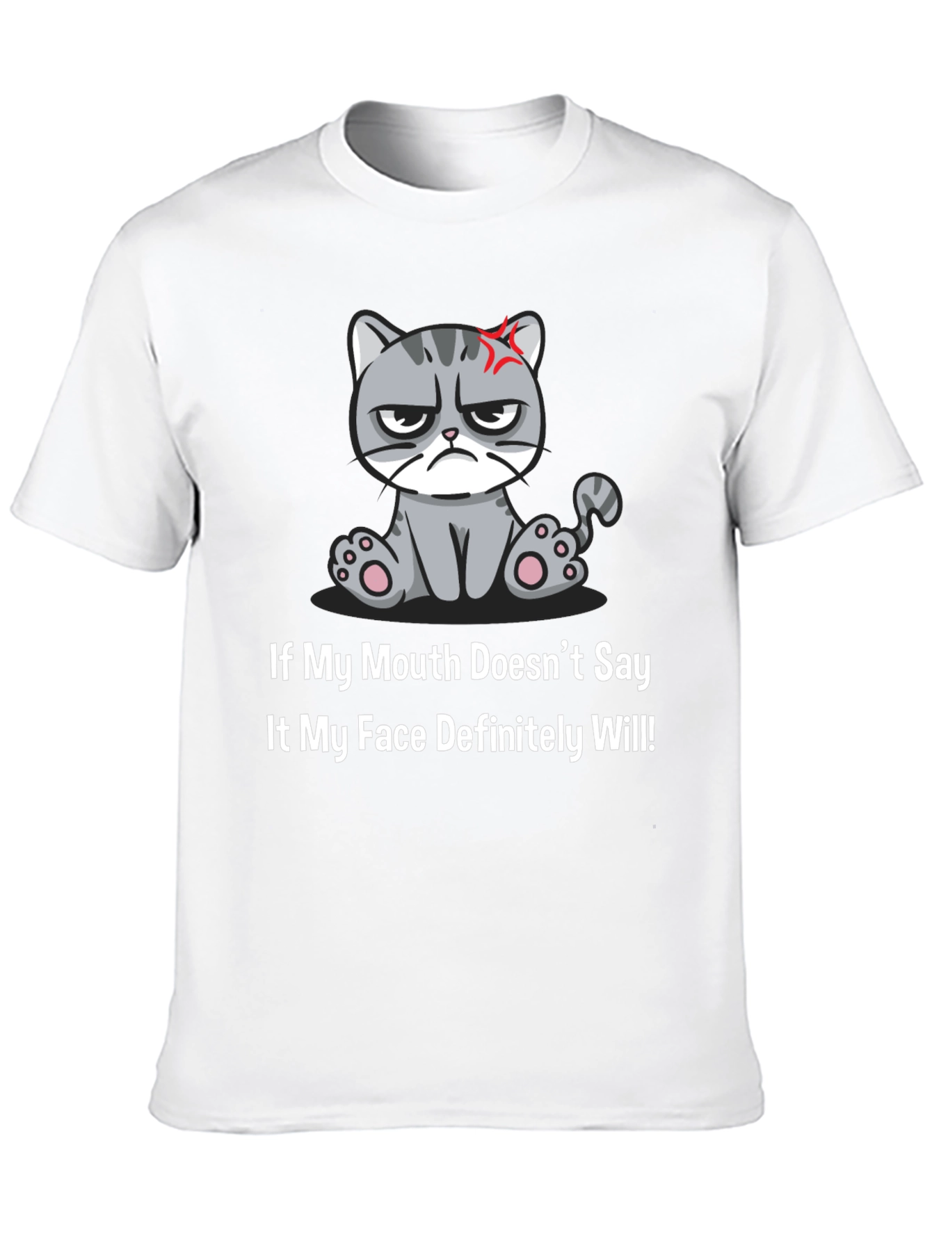 Black Grumpy Cat T-Shirt - Funny Graphic Tee view 10