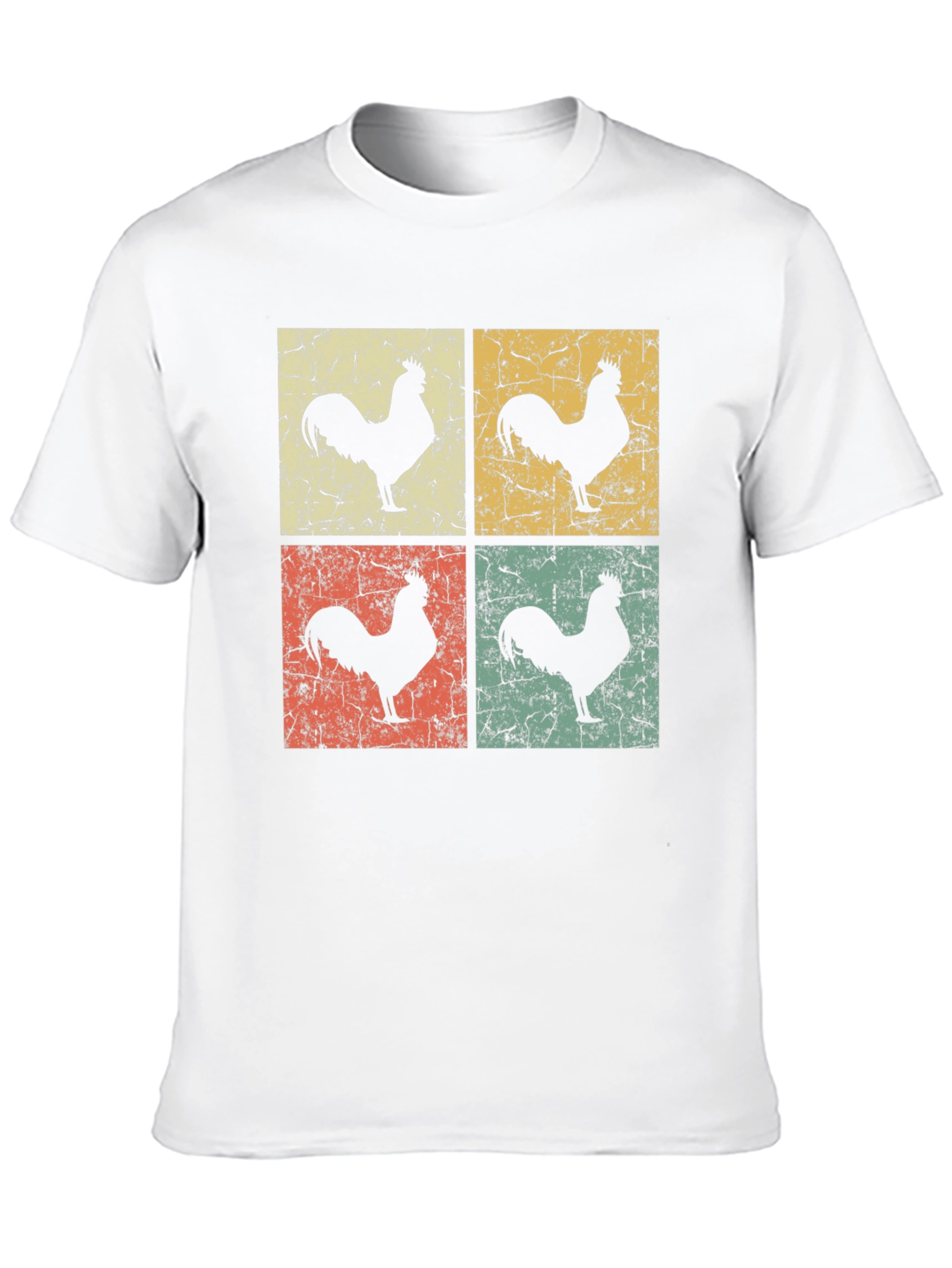 Black Vintage Rooster Graphic T-Shirt - Retro Chicken Design view 10