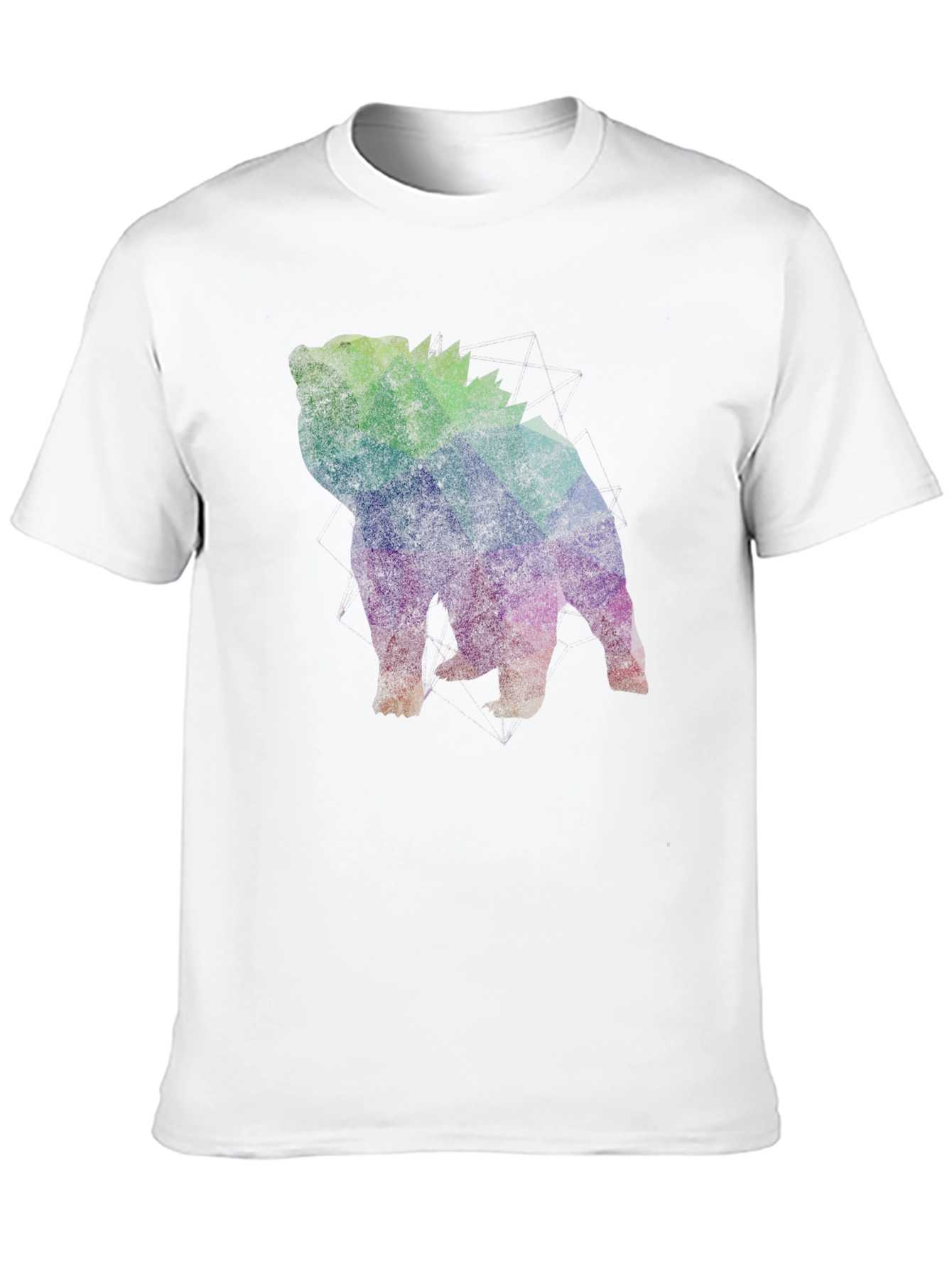 Black Geometric Bulldog Graphic T-Shirt view 10