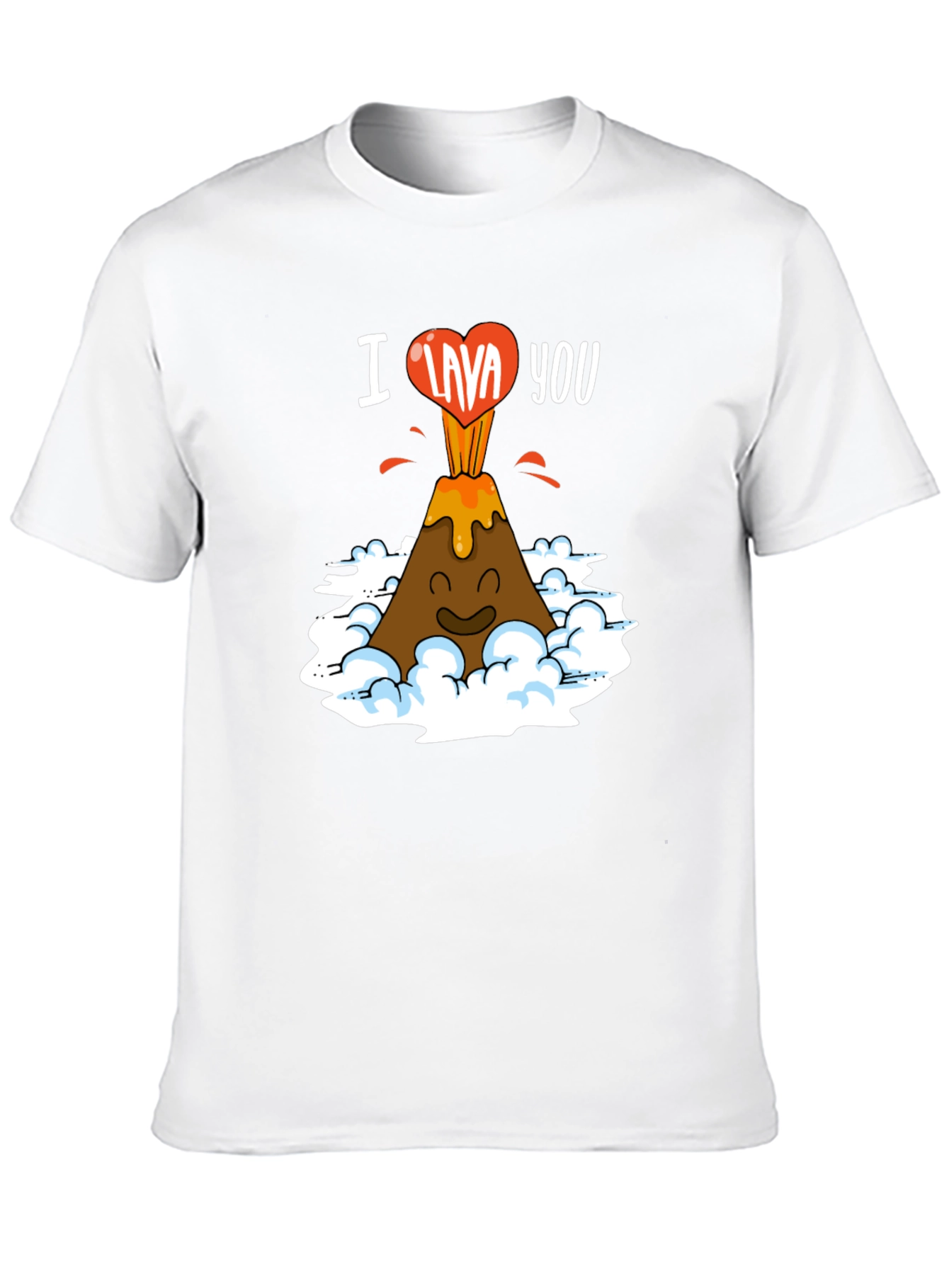 Black I Lava You Funny Volcano Graphic T-Shirt view 10
