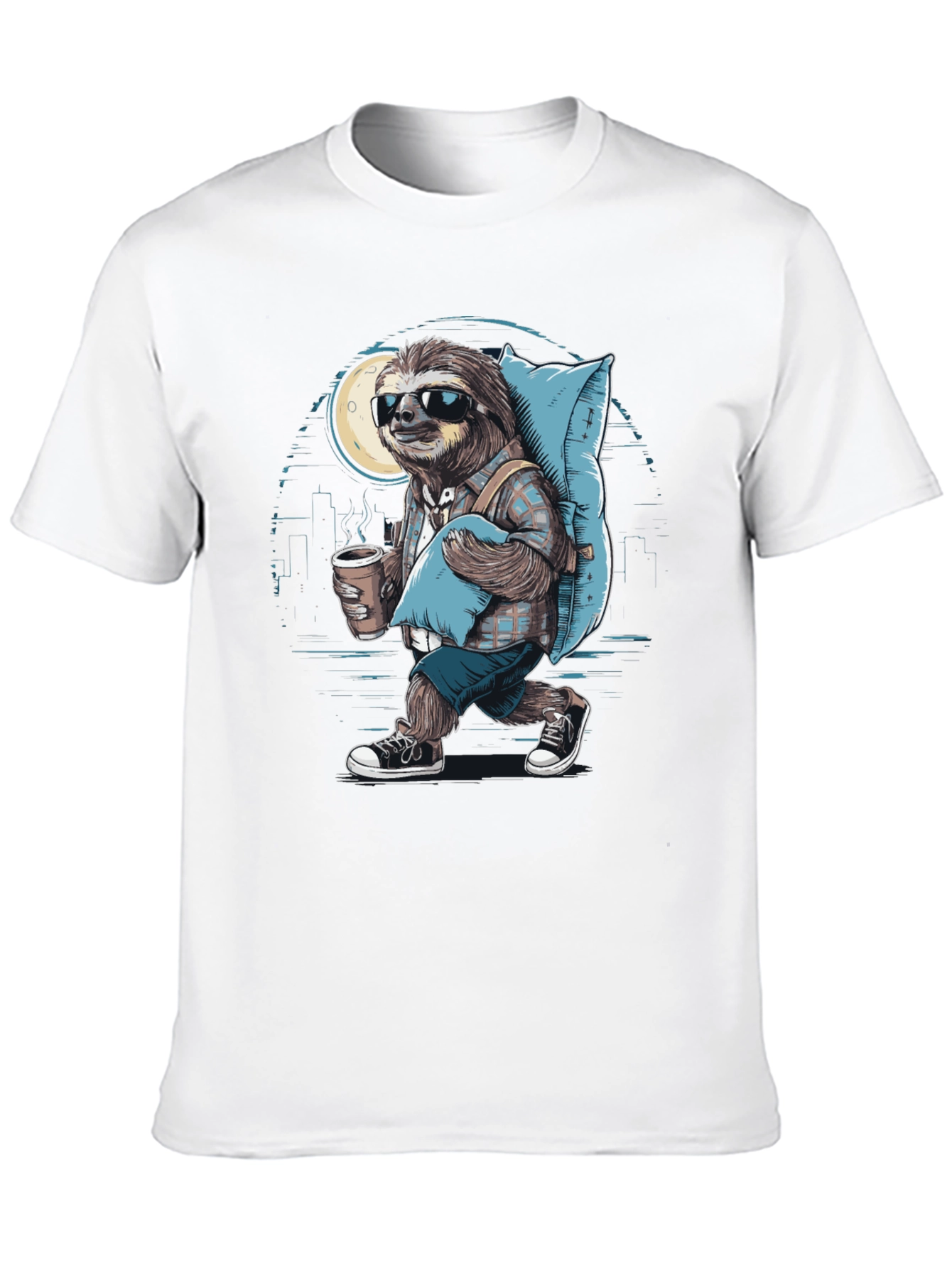 Sloth Wanderer Graphic Tee - Urban Sleepwalker T-Shirt - 10