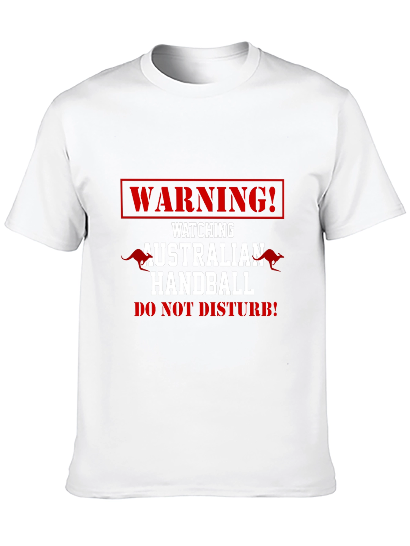 Black Warning! Watching Australian Handball T-Shirt view 10