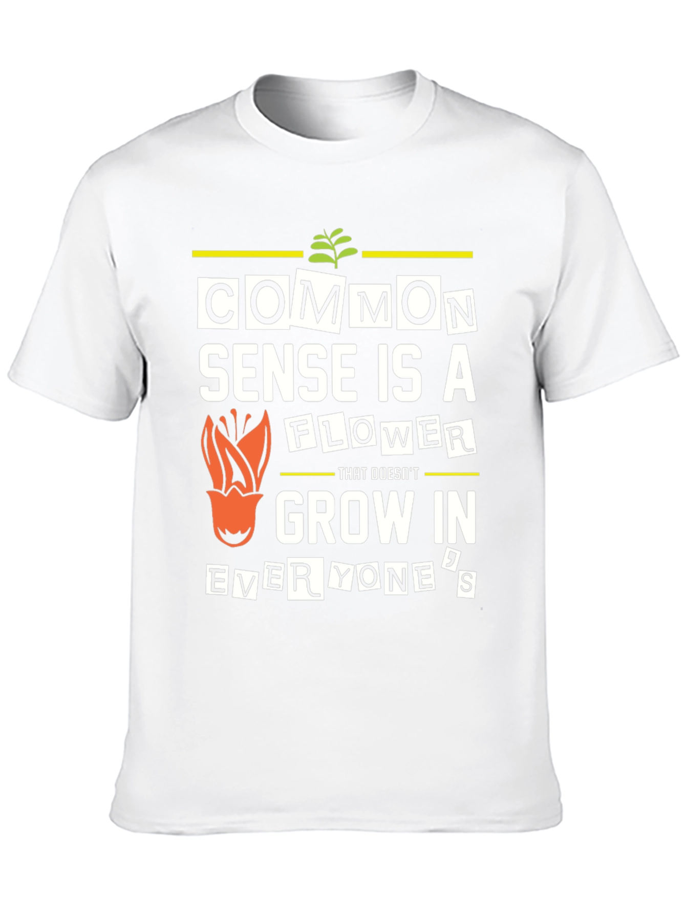 Black Common Sense Flower Graphic T-Shirt view 10