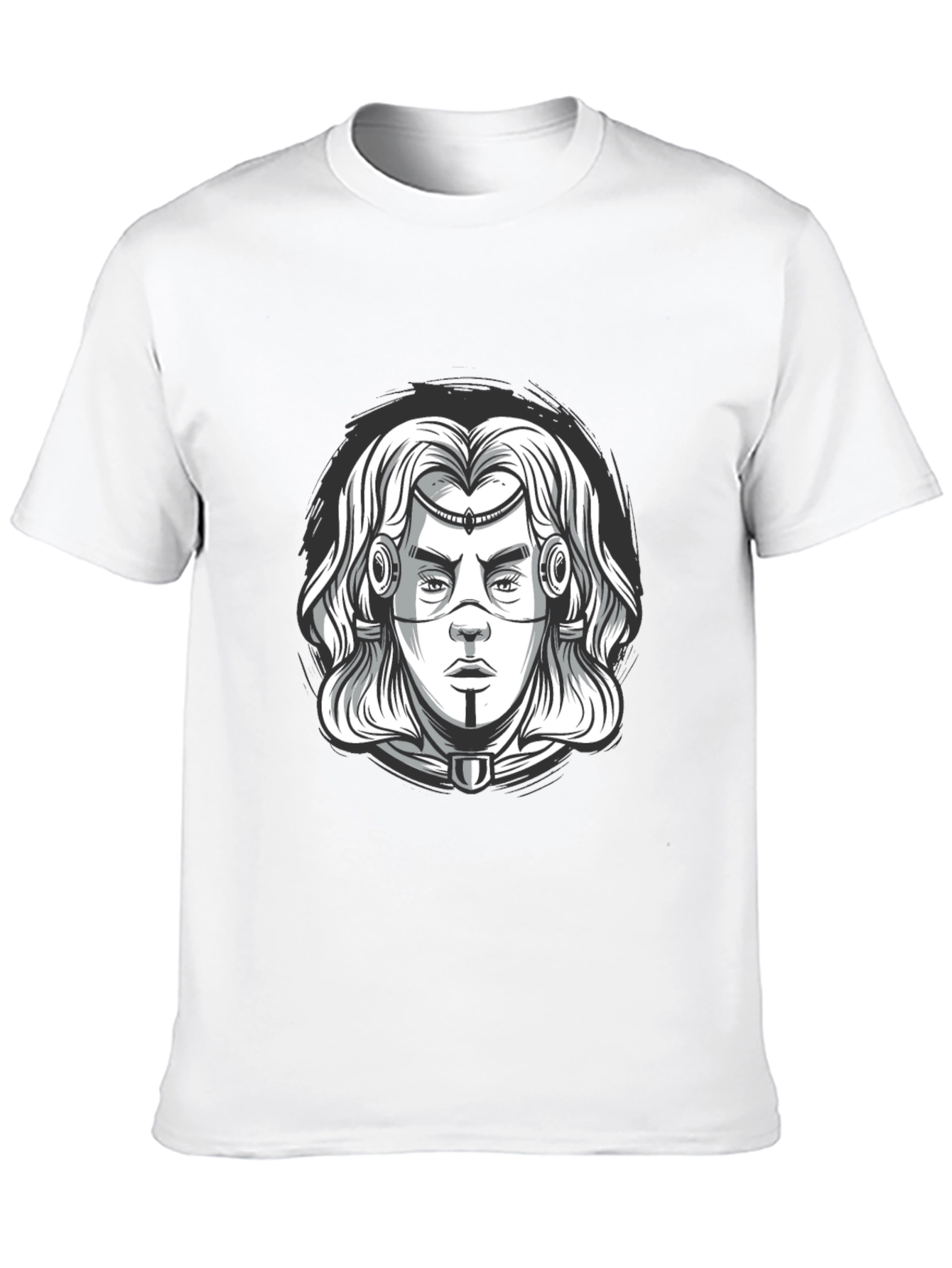 Black Cyberpunk Warrior Graphic Tee - Black view 10