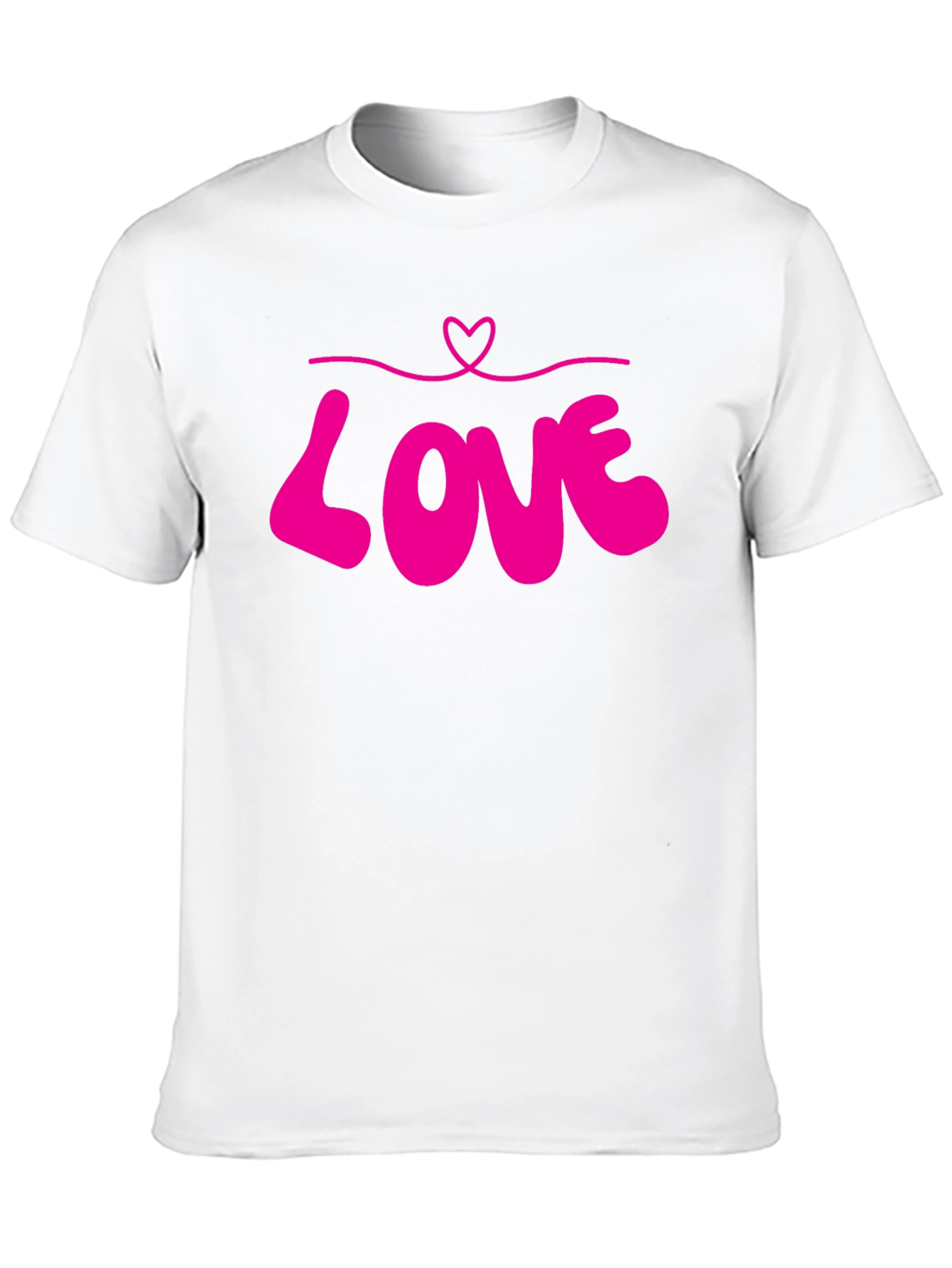 Black Love Heart Graphic Tee - Black Unisex T-Shirt view 10