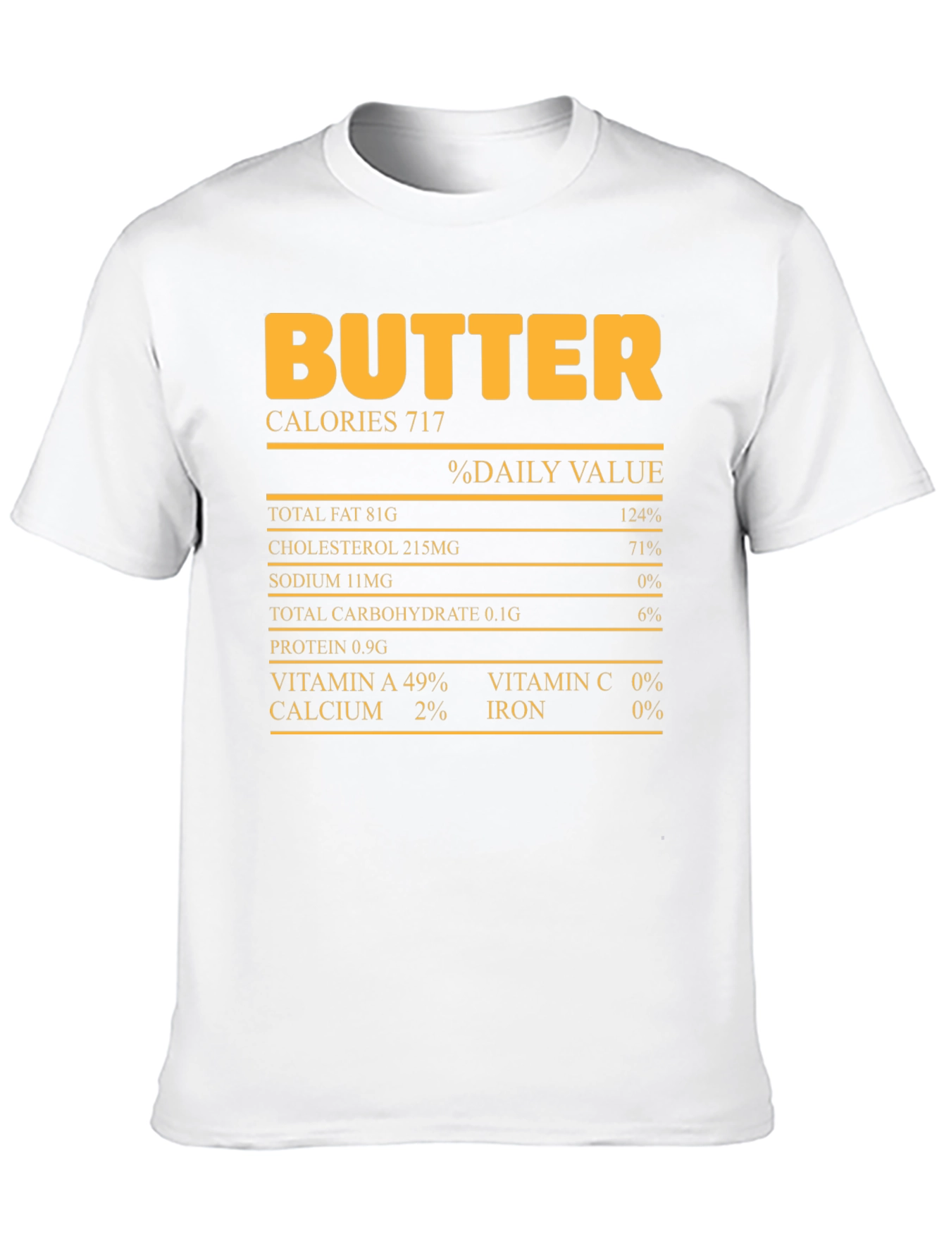 Black Funny Butter Nutrition Facts T-Shirt view 10