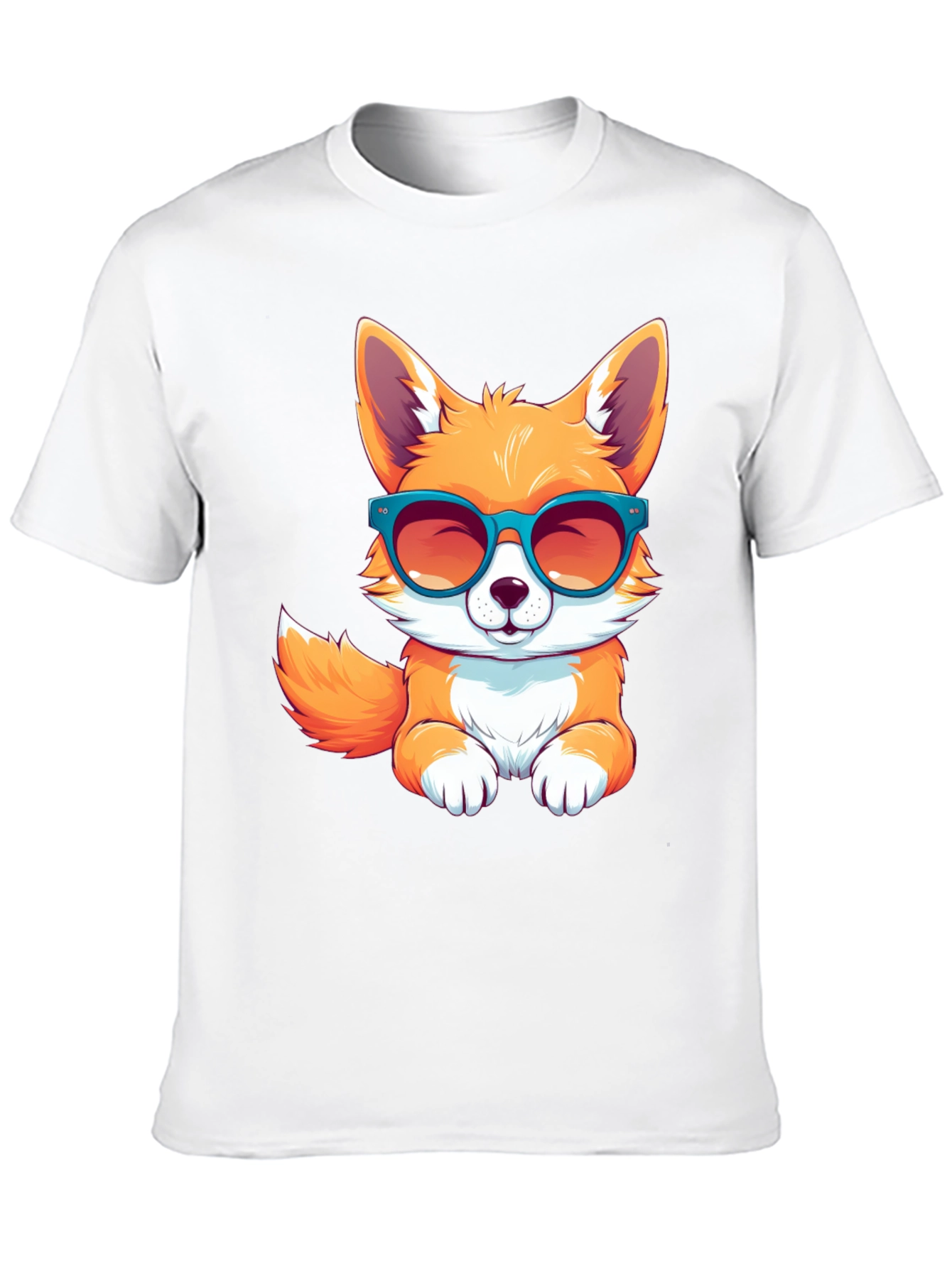 Black Cool Fox T-Shirt view 10
