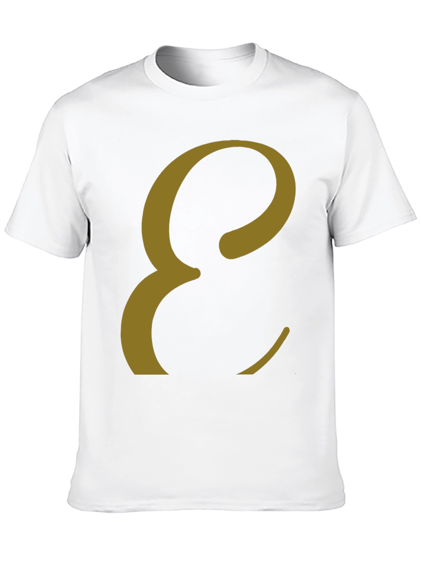 Black Elegant Letter E T-Shirt - Stylish Graphic Tee view 10