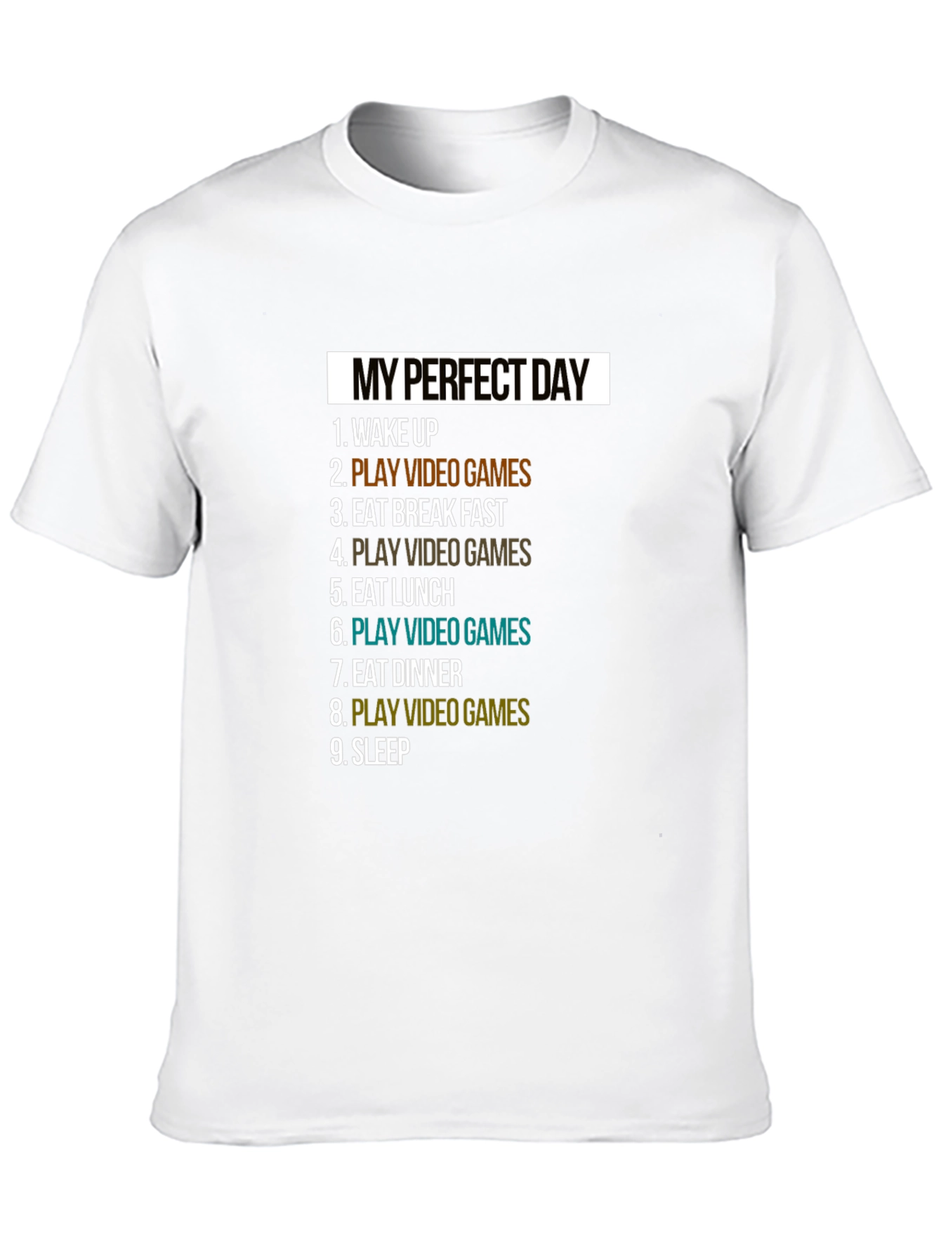 Black My Perfect Day Video Game T-Shirt view 10