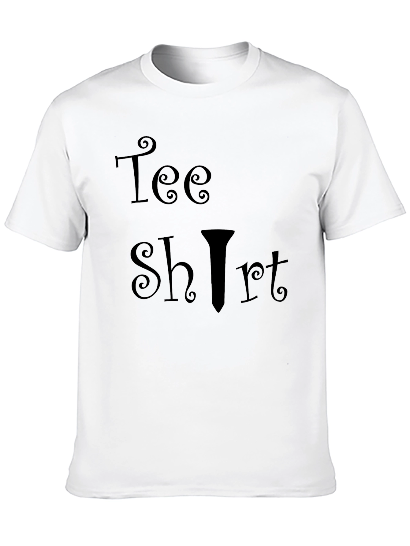 Black Novelty Tee Shirt - 'Tee Shirt' Graphic view 10