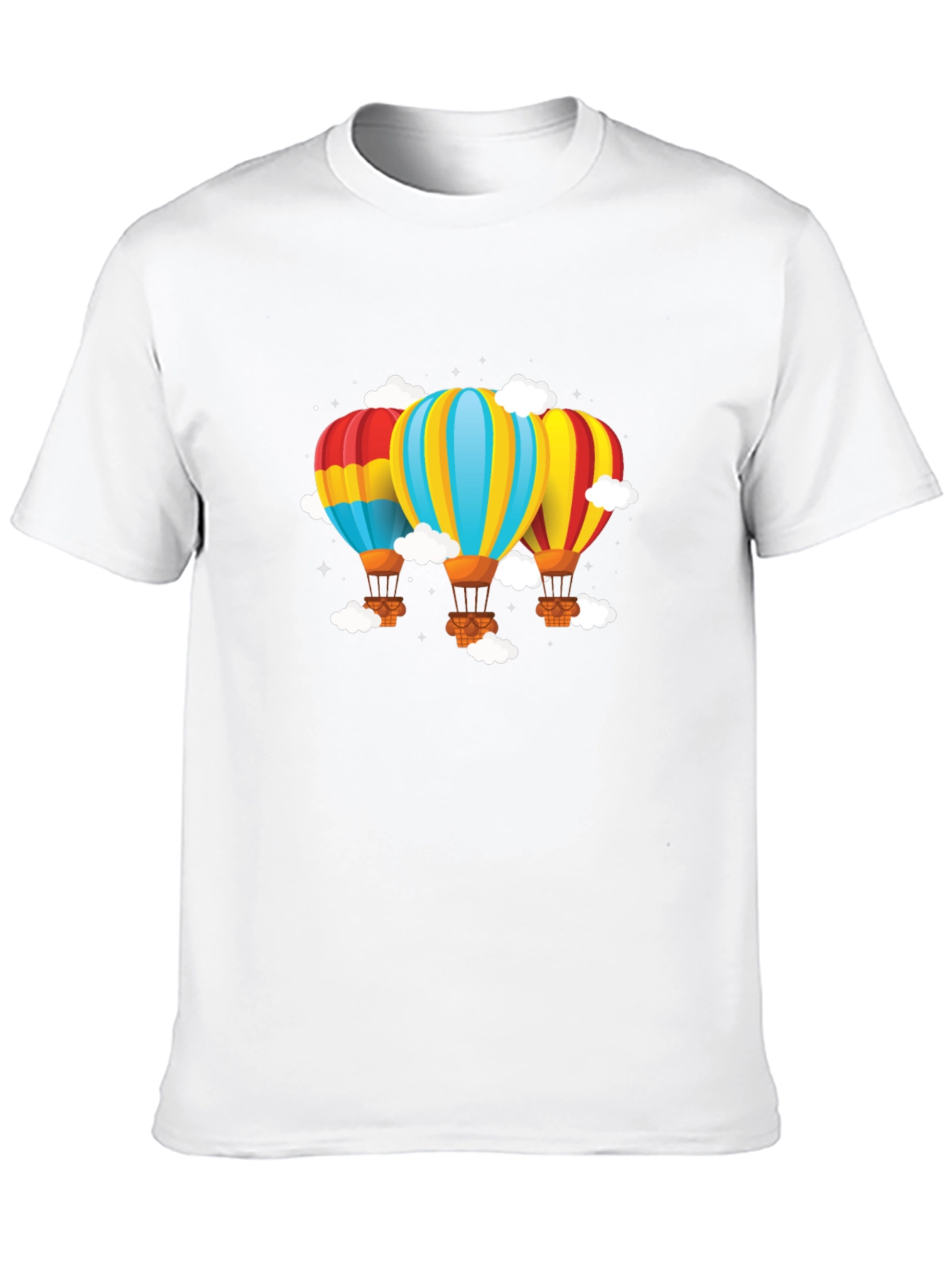 Black Hot Air Balloon Graphic Tee - Black Cotton Blend view 10