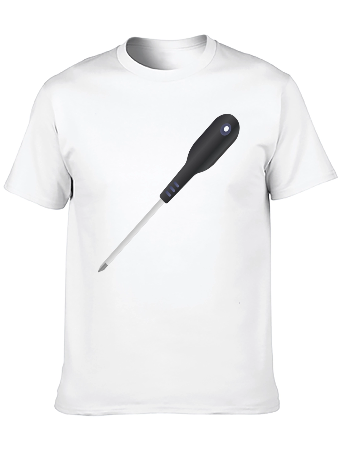 Black Screwdriver Graphic Tee - Black Crew Neck Short Sleeve Shirt view 10