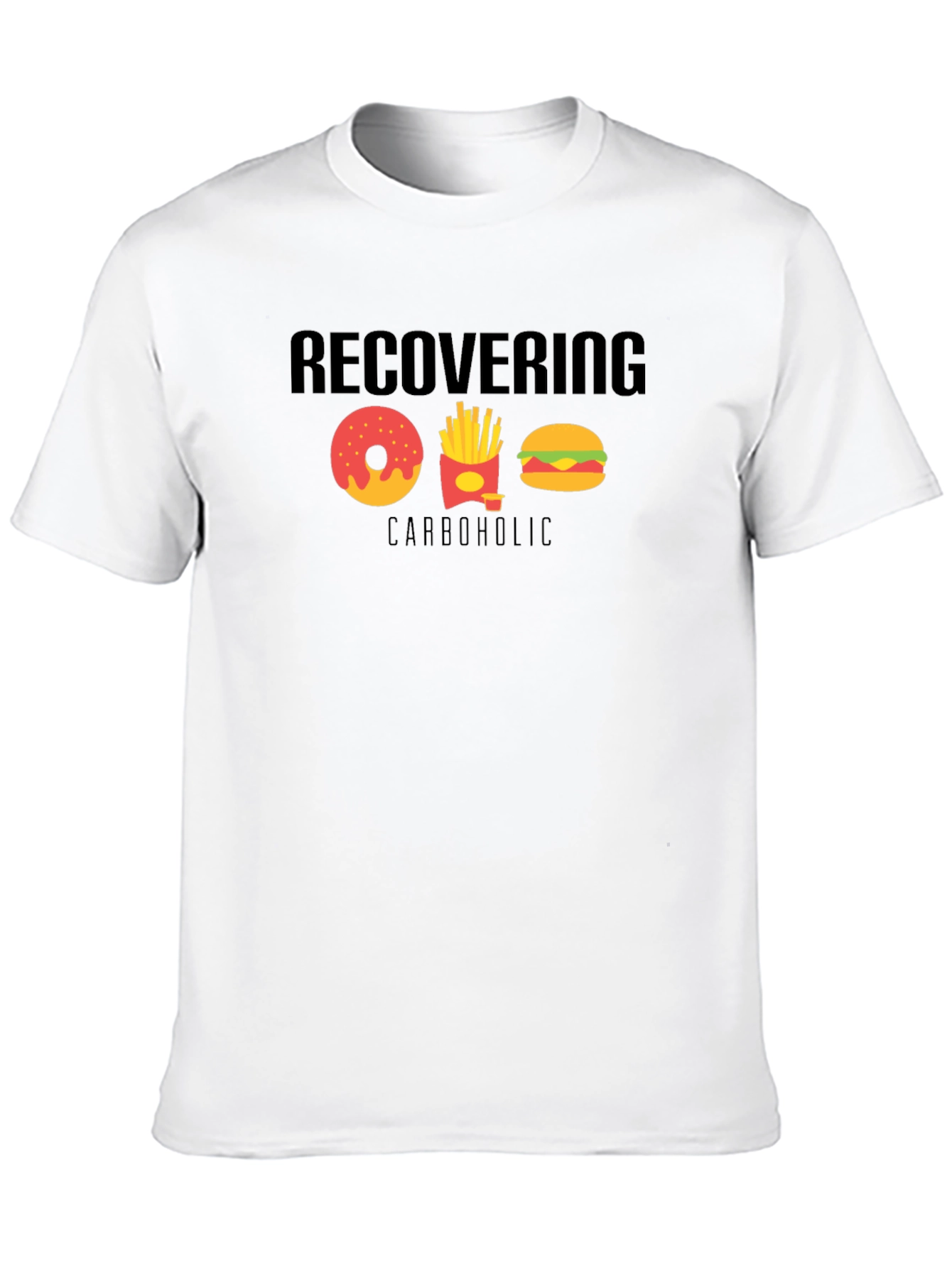 Black Recovering Carboholic Black T-Shirt view 10