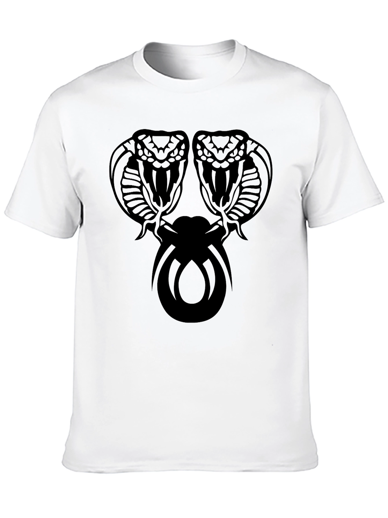 Black Men's Black Cobra Graphic T-Shirt view 10