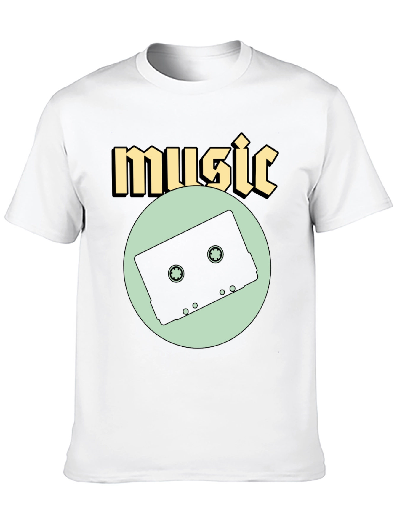 Black Music Cassette Graphic Tee view 10