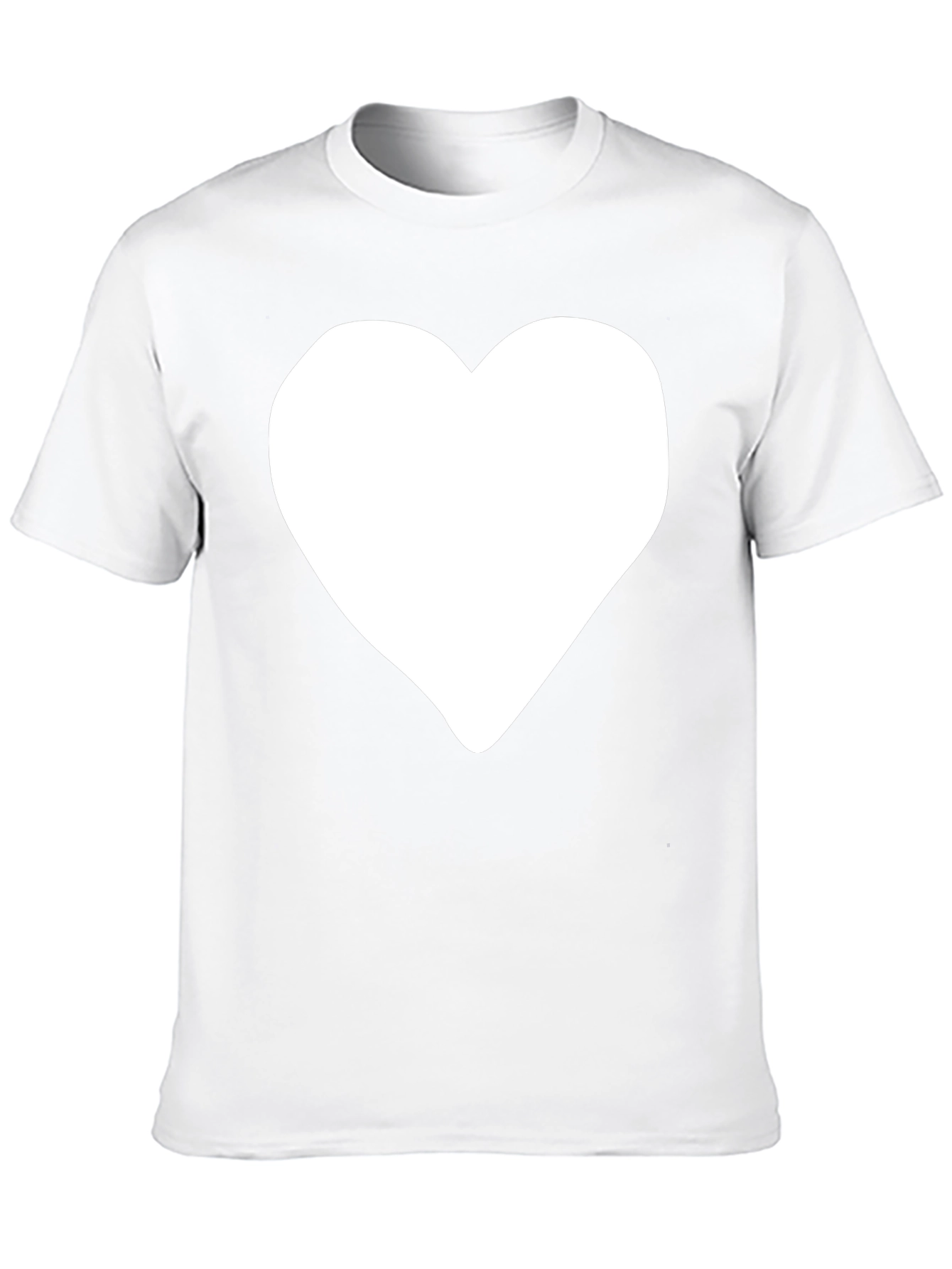 Black Black Tee with White Heart Graphic view 10