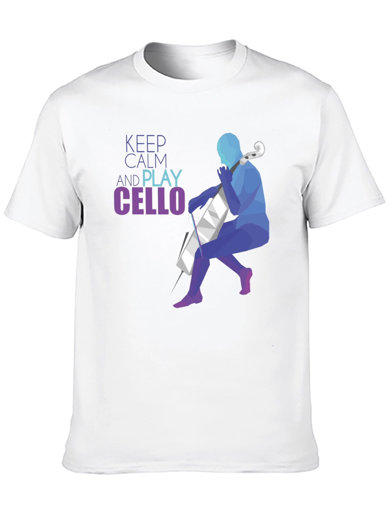 Black Keep Calm and Play Cello Graphic T-Shirt view 10