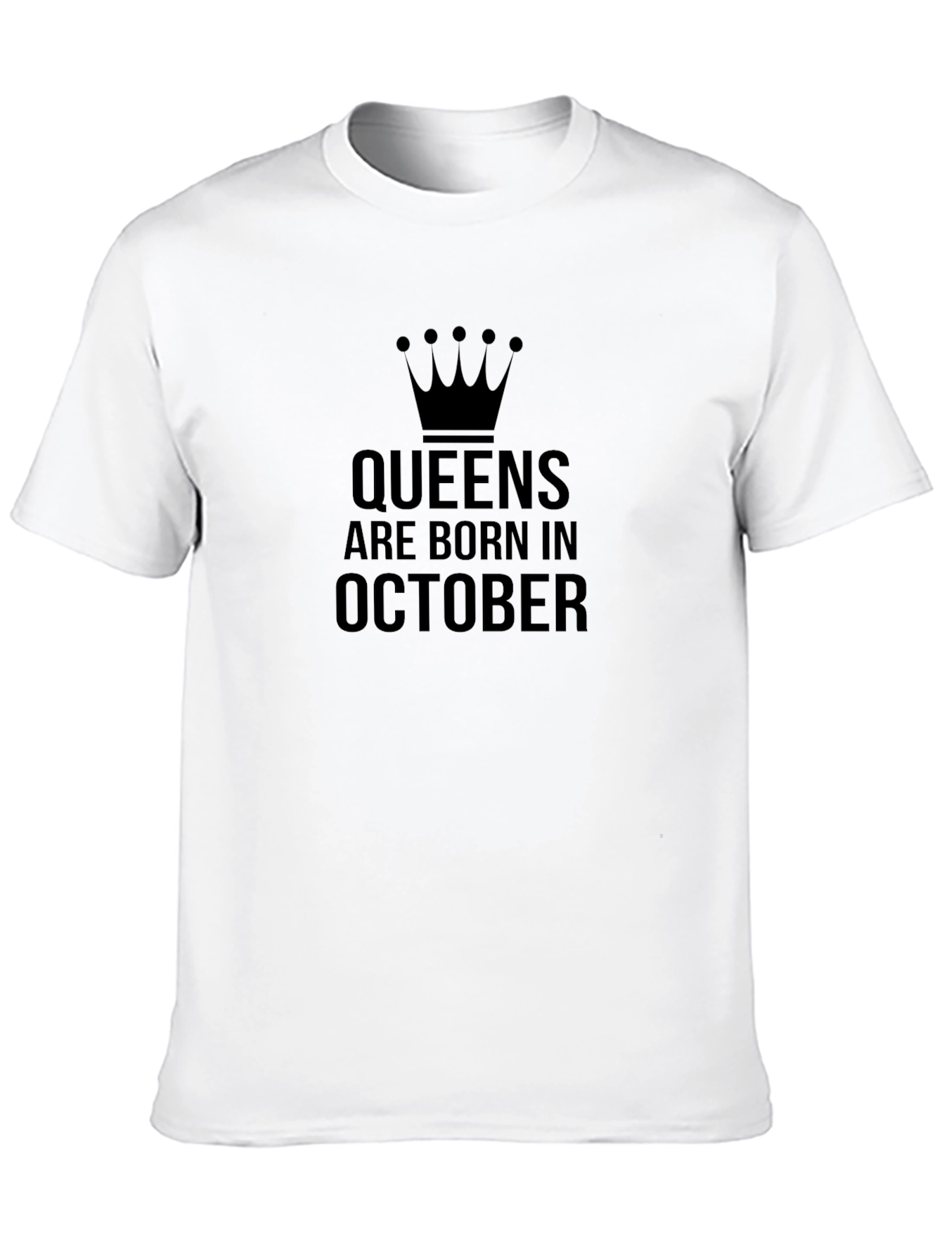 Black Queens Are Born In October - Black T-Shirt view 10