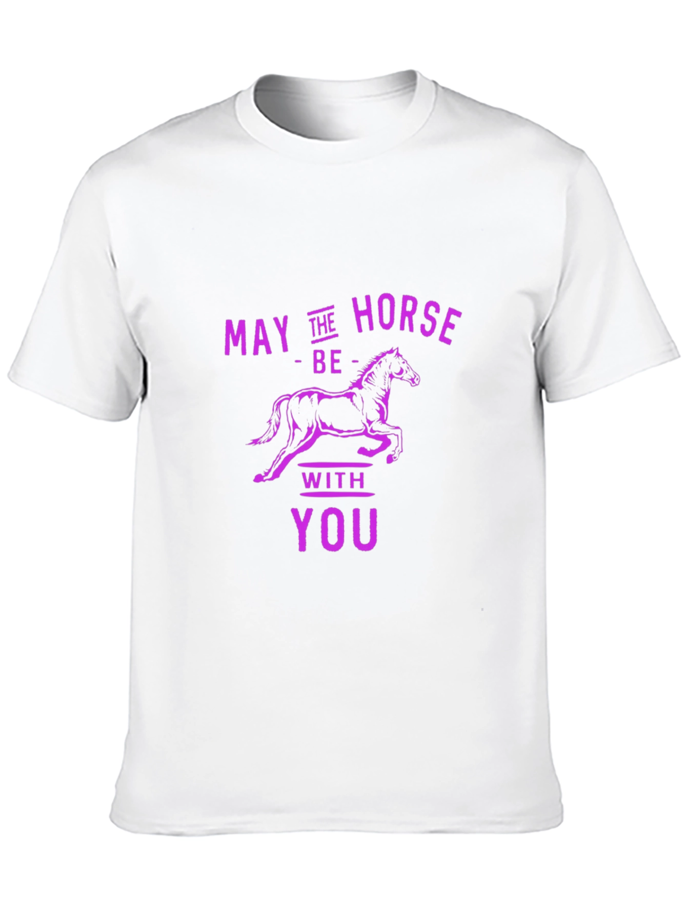 Black May the Horse Be With You Funny T-Shirt view 10