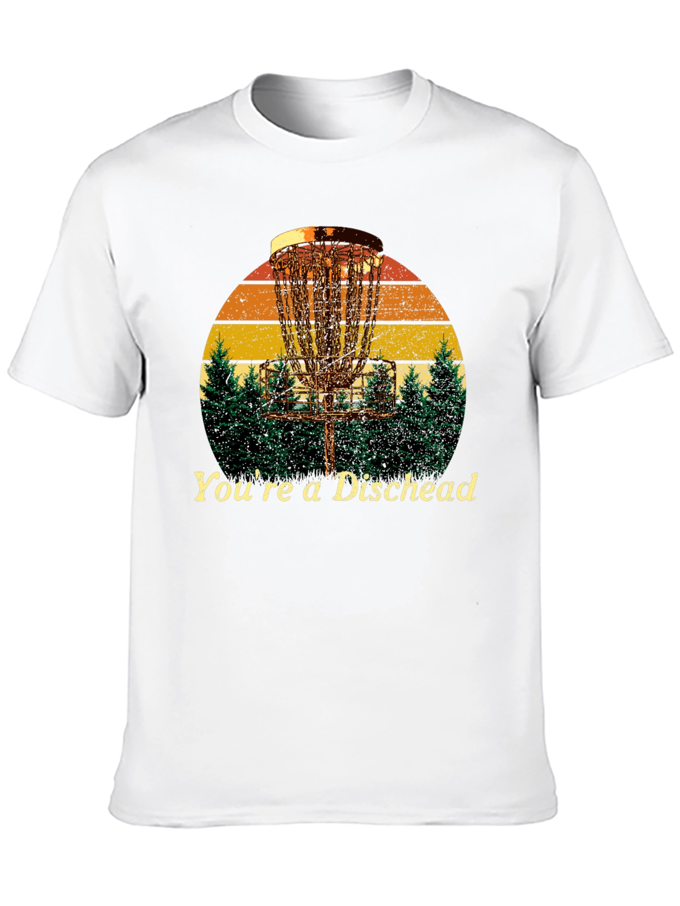 Black You're a Dischead T-Shirt - Disc Golf Design view 10