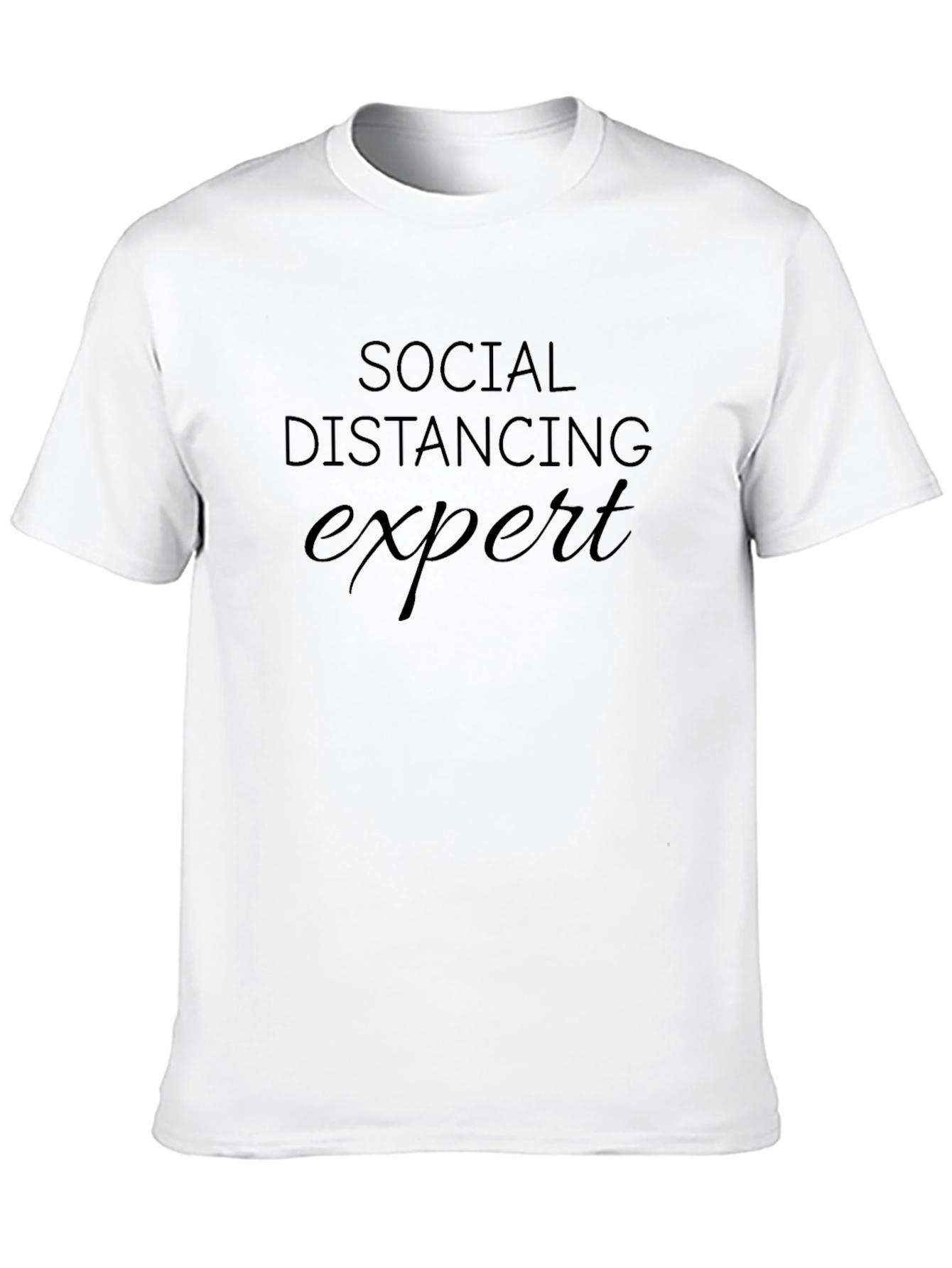 Black Social Distancing Expert Graphic T-Shirt view 10