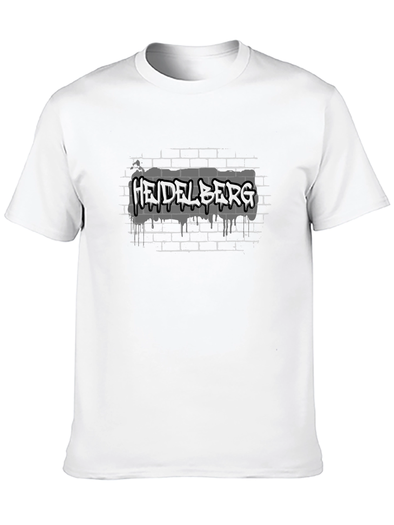 Black Heidelberg Graffiti Style Black T-Shirt view 10
