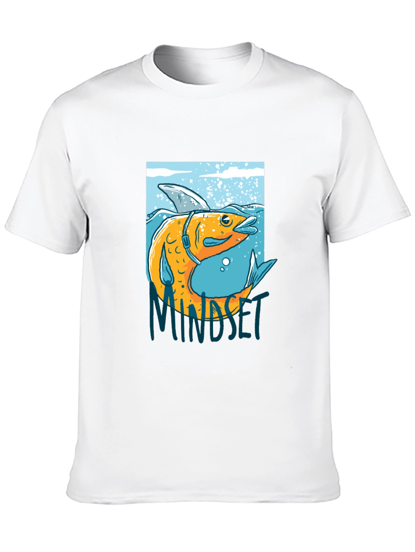 Black Fish Mindset Graphic Black T-Shirt view 10