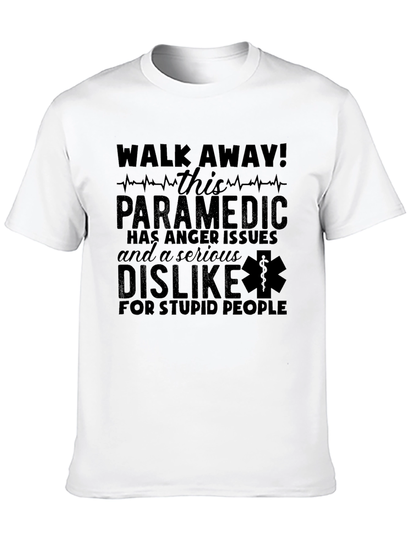 Black Paramedic Anger Issues Graphic T-Shirt view 10