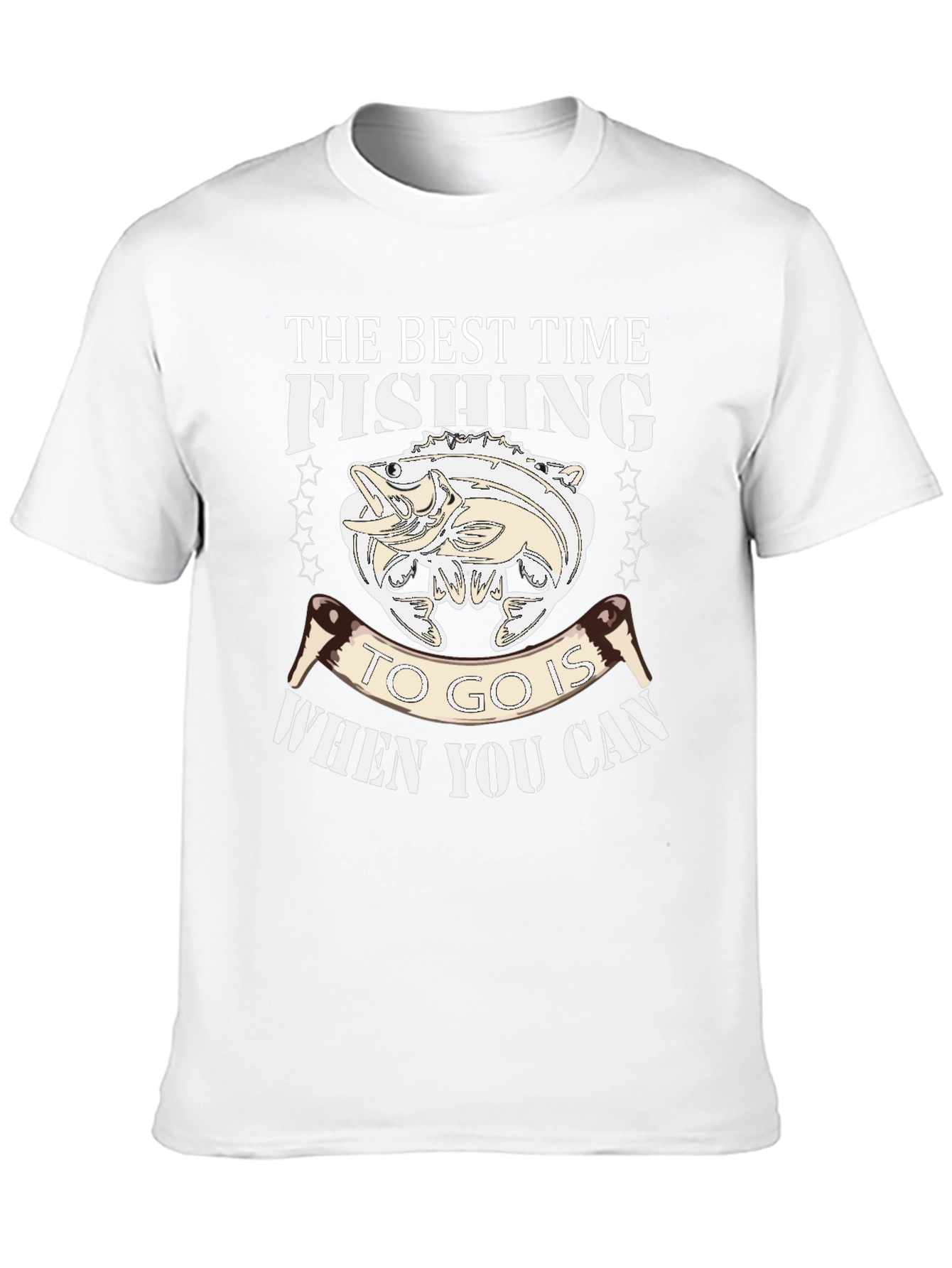 Black Fishing Time T-Shirt: Best Time to Go is When You Can view 10