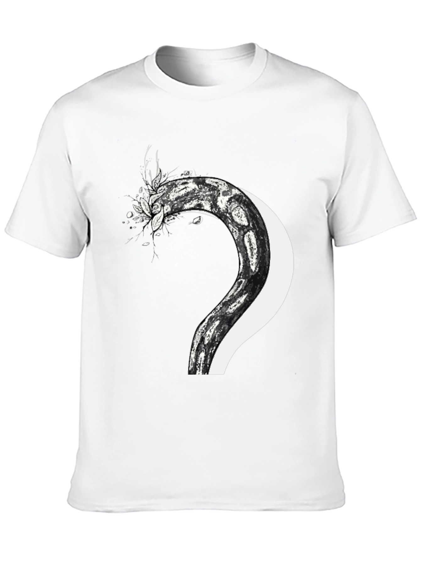 Black Serpent & Moon Graphic Tee - Men's Black T-Shirt view 10