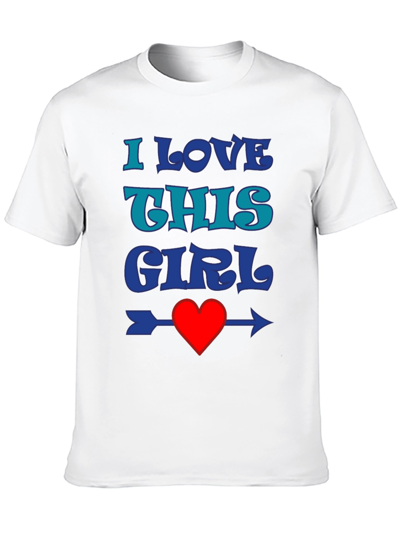 Black I Love This Girl Graphic Tee - Heart Arrow Design view 10