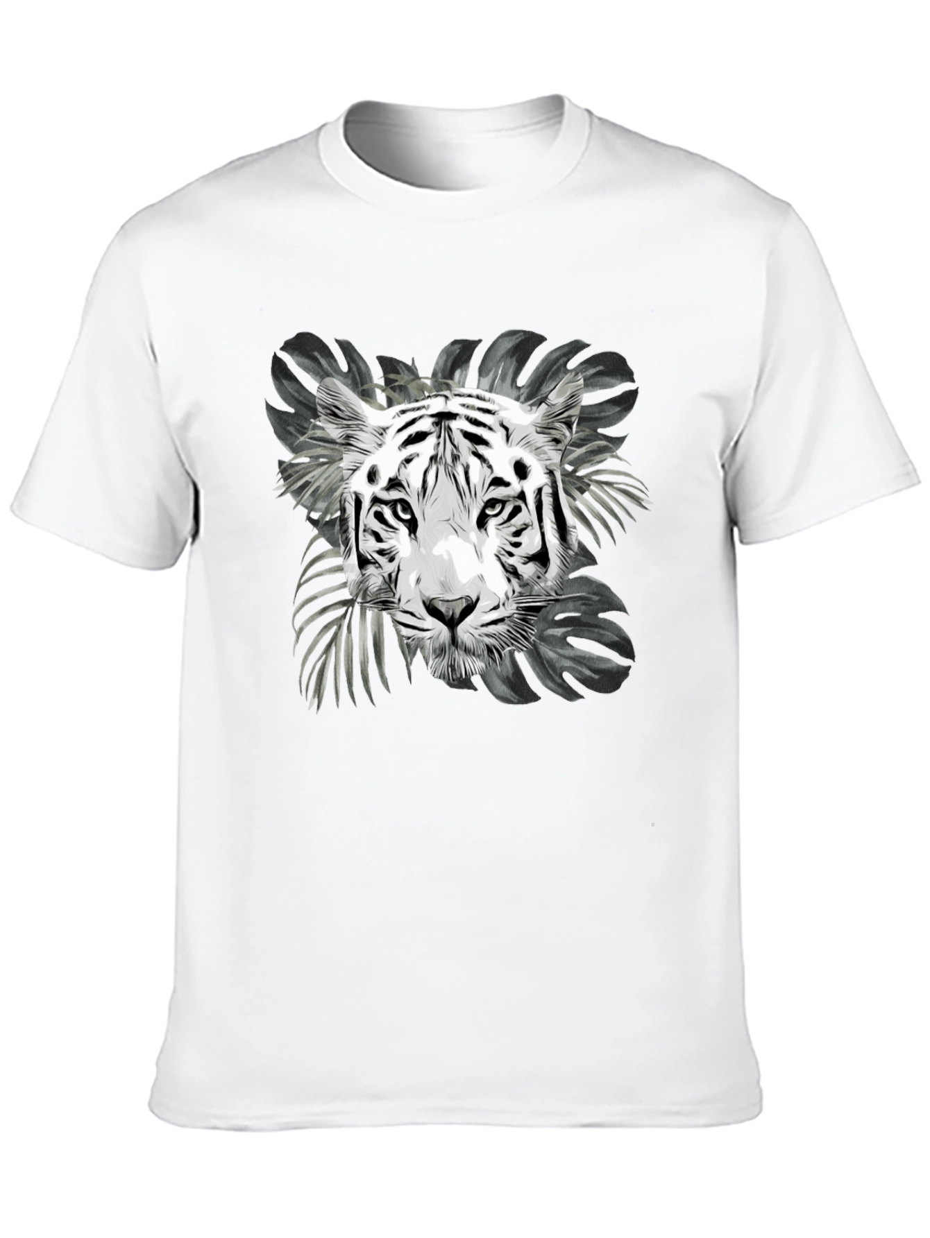 Black Tiger Graphic Print Black T-Shirt view 10