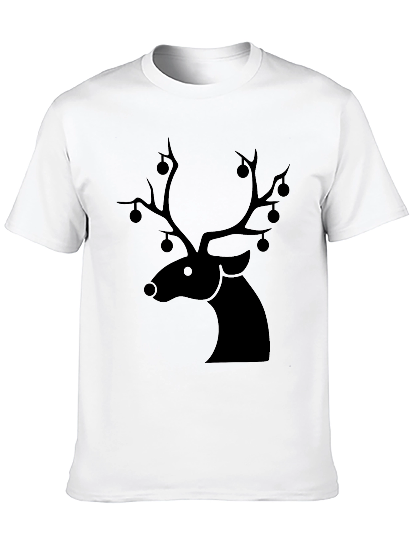 Black Festive Deer Graphic Tee view 10