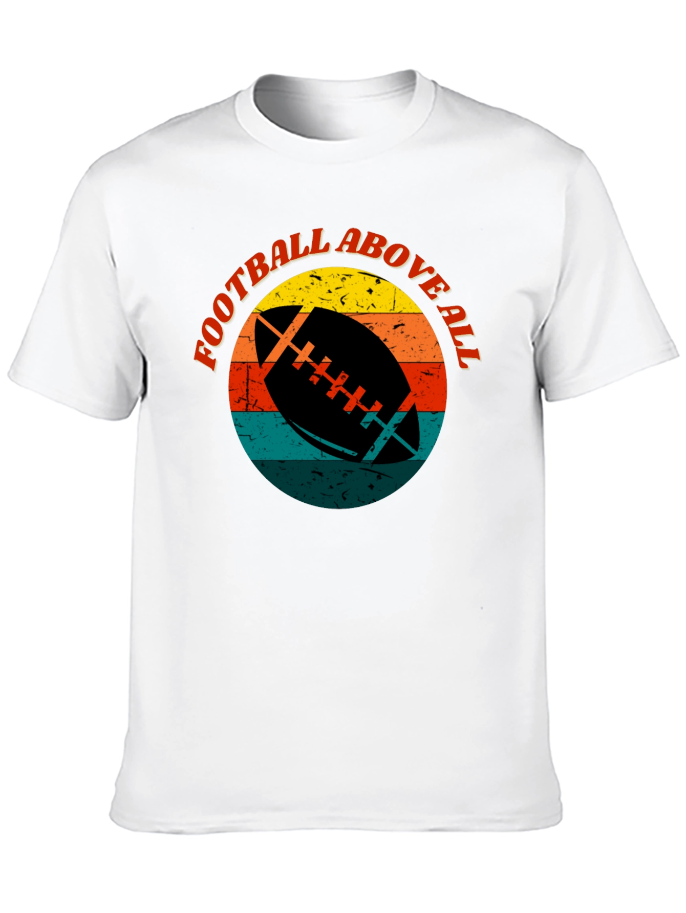 Black Football Above All Retro Graphic T-Shirt view 10