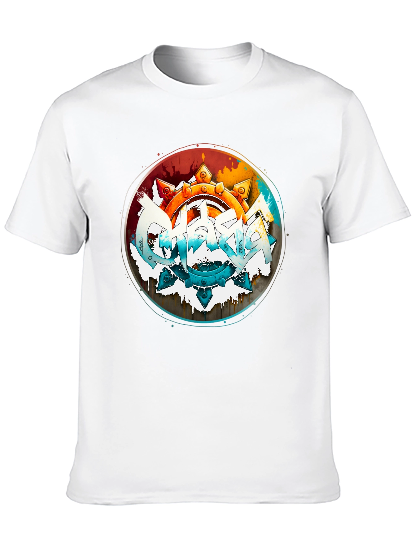 Black Chaos T-Shirt - Abstract Graffiti Graphic Tee view 10